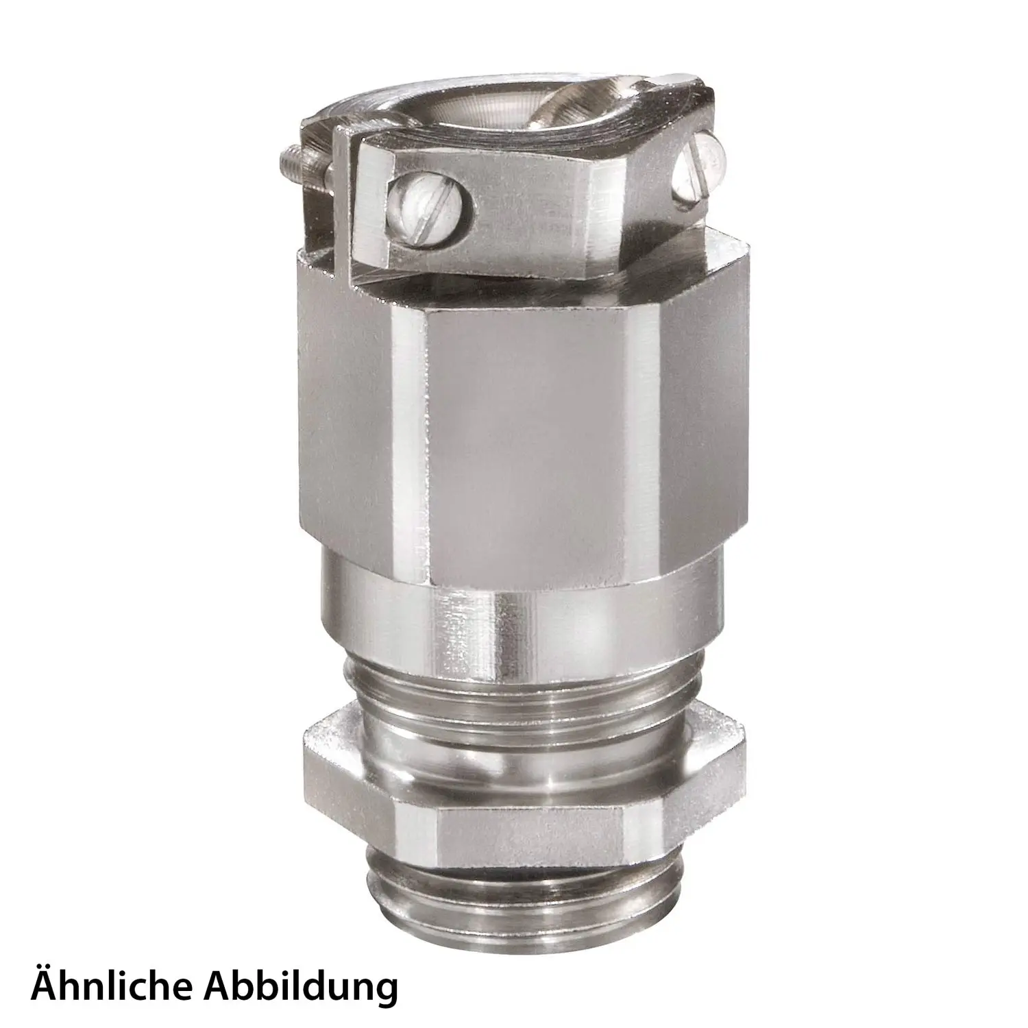 Produktfoto 1 von 10063076 WISKA ATEX-Verschraubung mit externer Zugentlastung M50x1,5 inkl. O-Ring Messing (CuZn) vernickelt II2DExtbIIICDb / II2GExebIICGb / II 2G (1,2) II 2D (21,22)