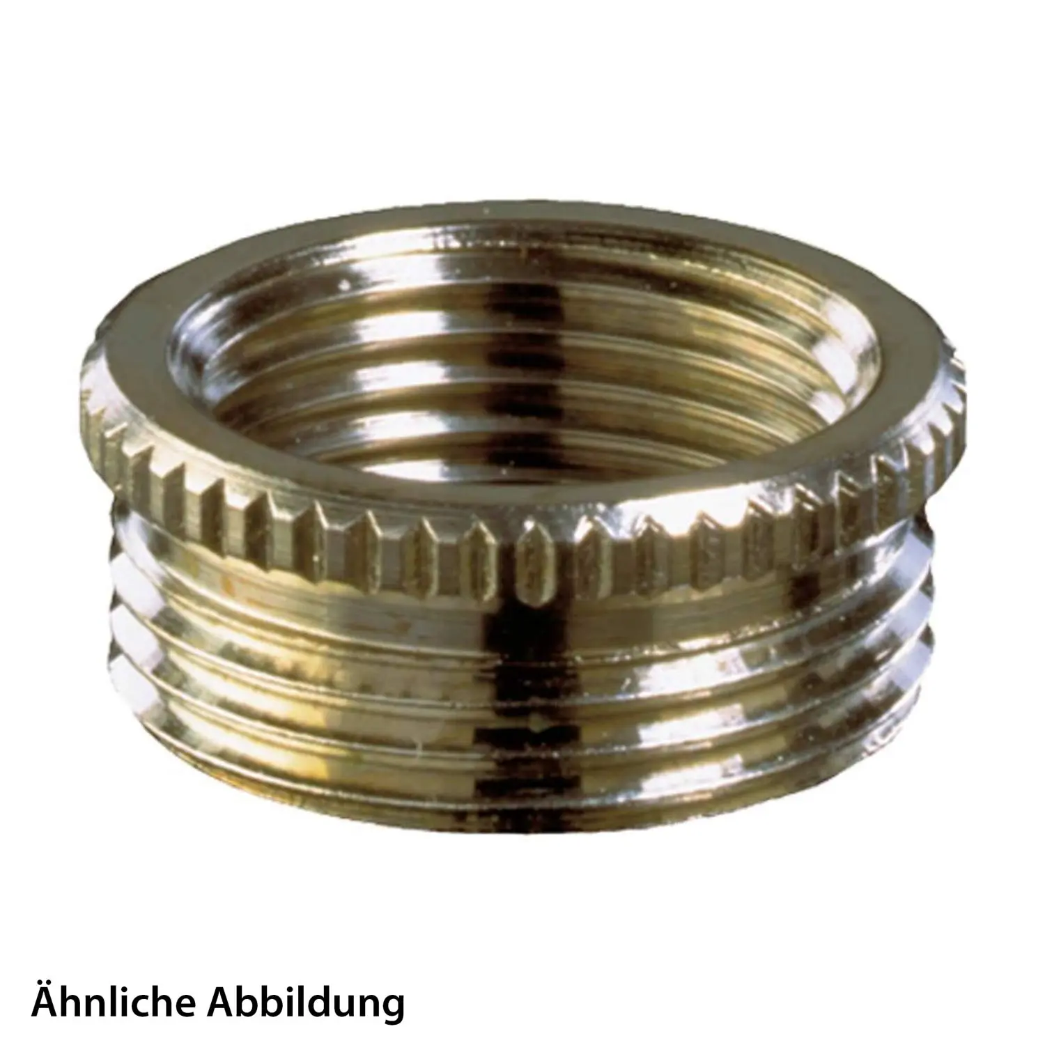 Produktfoto 1 von 10063924 WISKA Adapter M/PG von M32x1,5 auf PG13,5x1,41 MZM-M/PG rund mit Rändel Messing (CuZn) vernickelt Anschlussgewinde 8,0mm