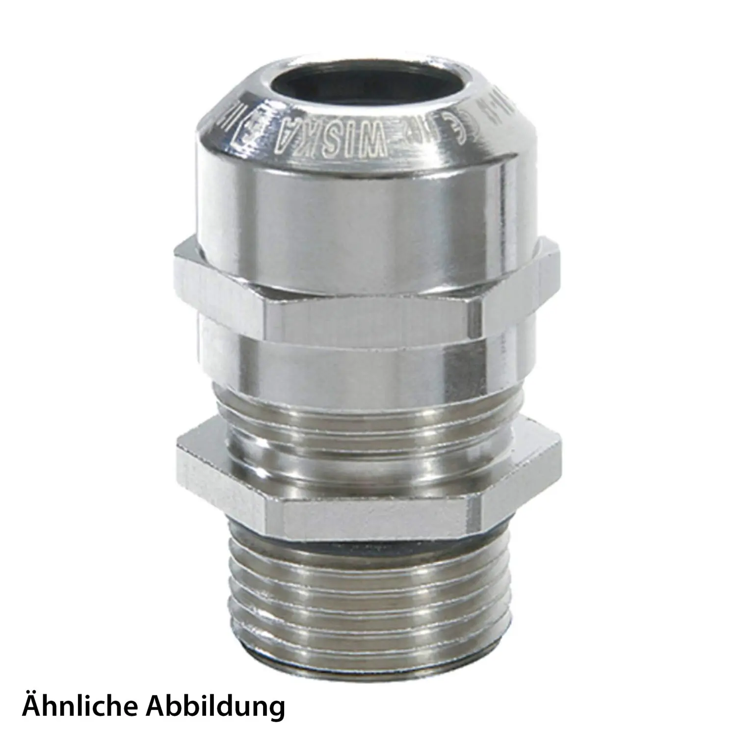 Produktfoto 1 von 10065052 WISKA ATEX-Verschraubung M32x1,5 lang inkl. O-Ring Messing (CuZn) vernickelt II2DExtbIIICDb / II2GExebIICGb / II 2G (1,2) II 2D (21,22)