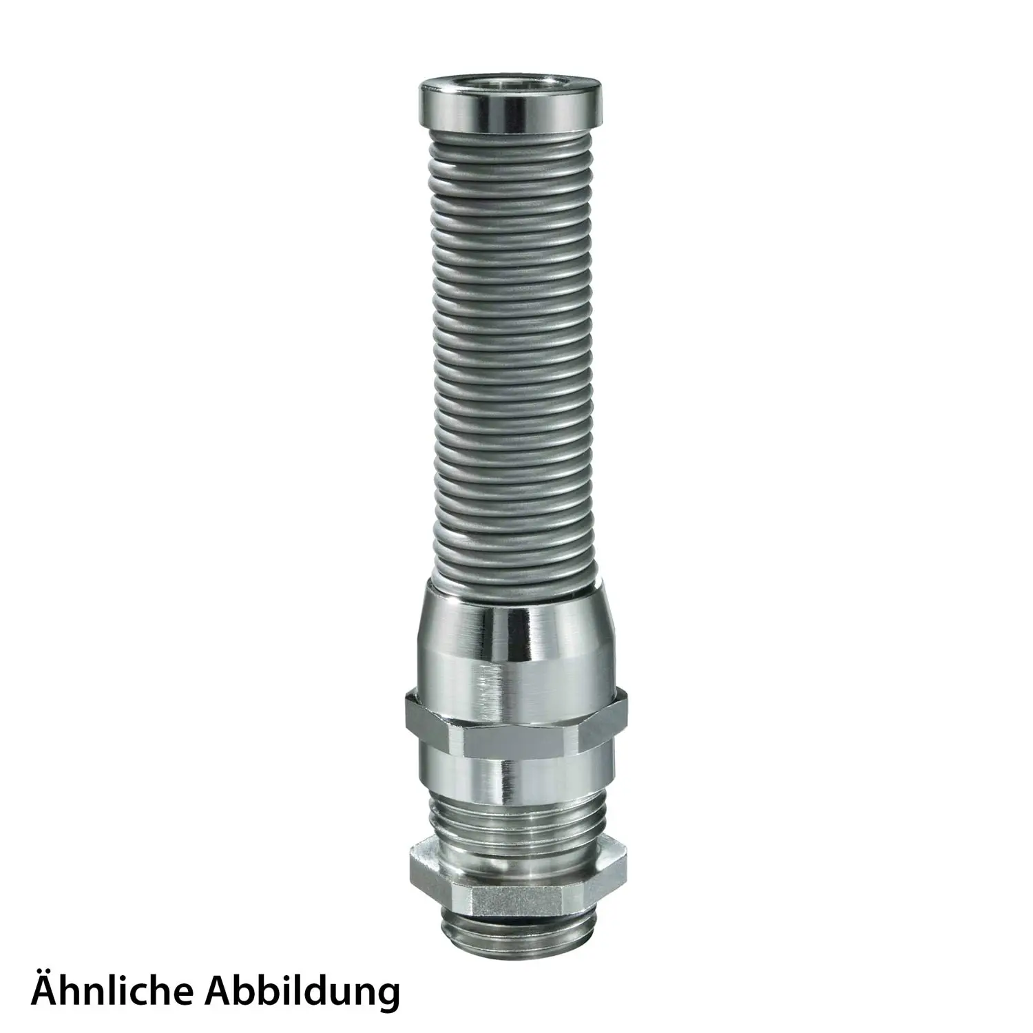 Produktfoto 1 von 10065836 WISKA Verschraubung mit M-Biegeschutz M50x1,5 inkl. O-Ring Messing (CuZn) vernickelt Gewindelänge 9,0mm