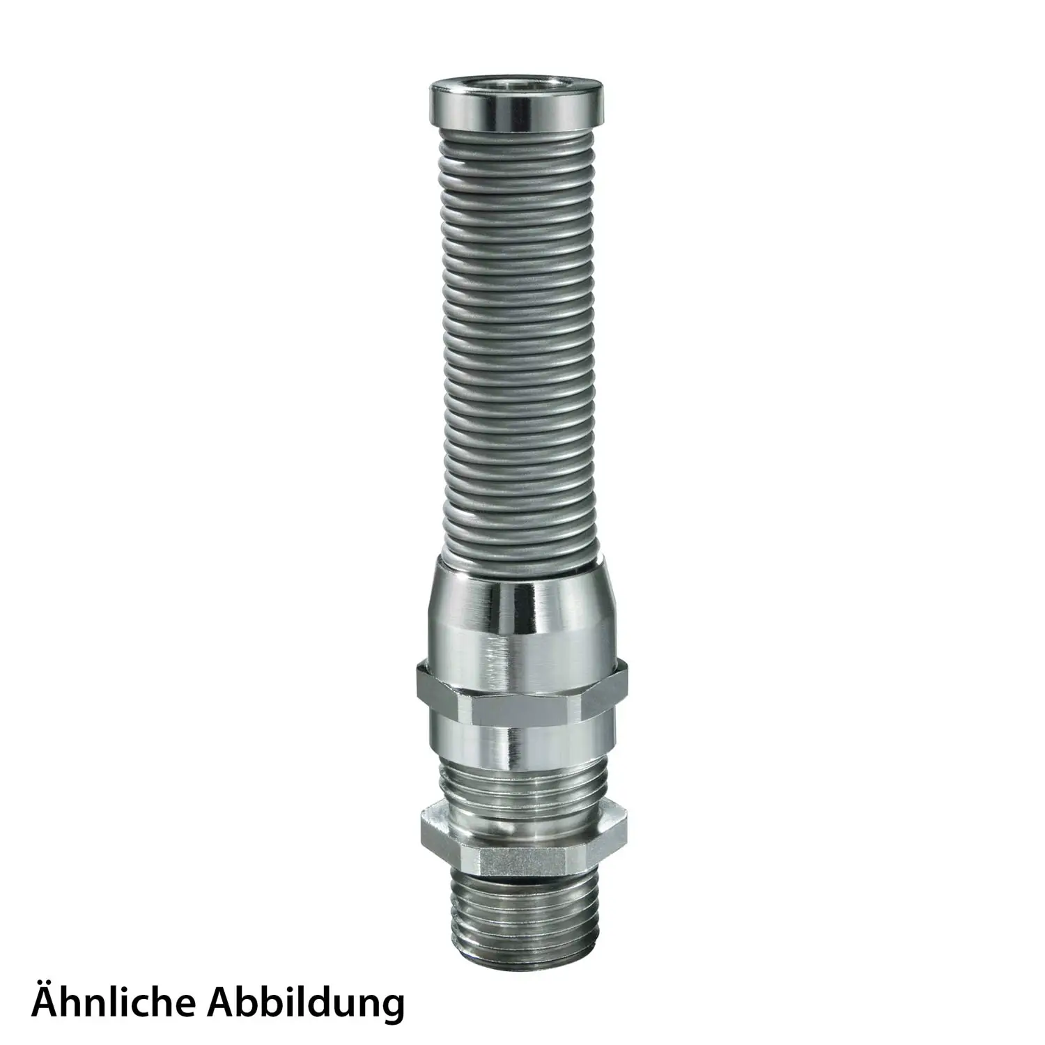 10065854 WISKA Verschraubung mit M-Biegeschutz M32x1,5 lang inkl. O-Ring Messing (CuZn) vernickelt Gewindelänge 15,0mm