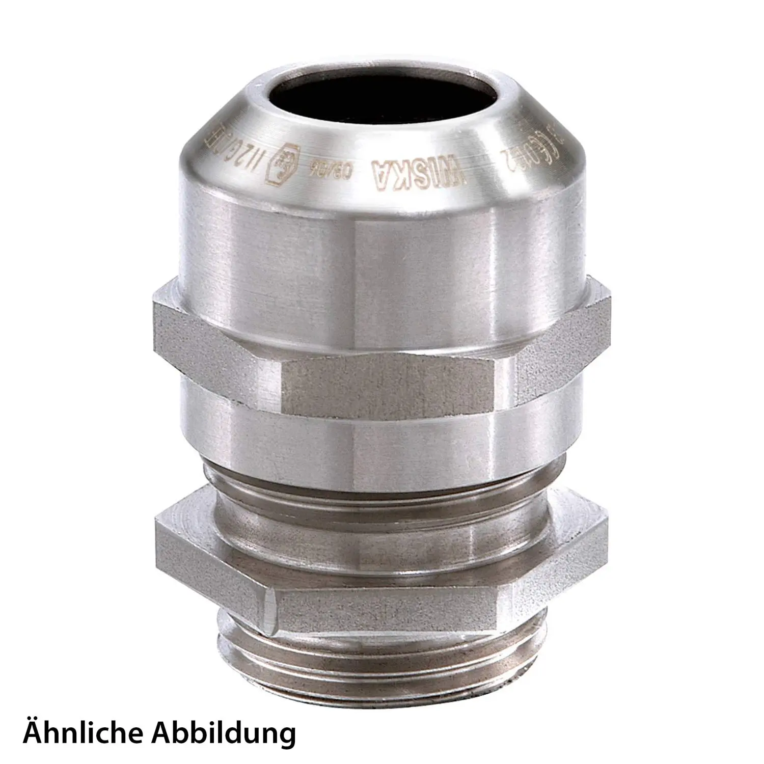 Produktfoto 1 von 10069239 WISKA ATEX-Edelstahlverschraubung M63x1,5 inkl. O-Ring Edelstahl (1.4404) II2DExtbIIICDb / II2GExebIICGb / II 2G (1,2) II 2D (21,22)