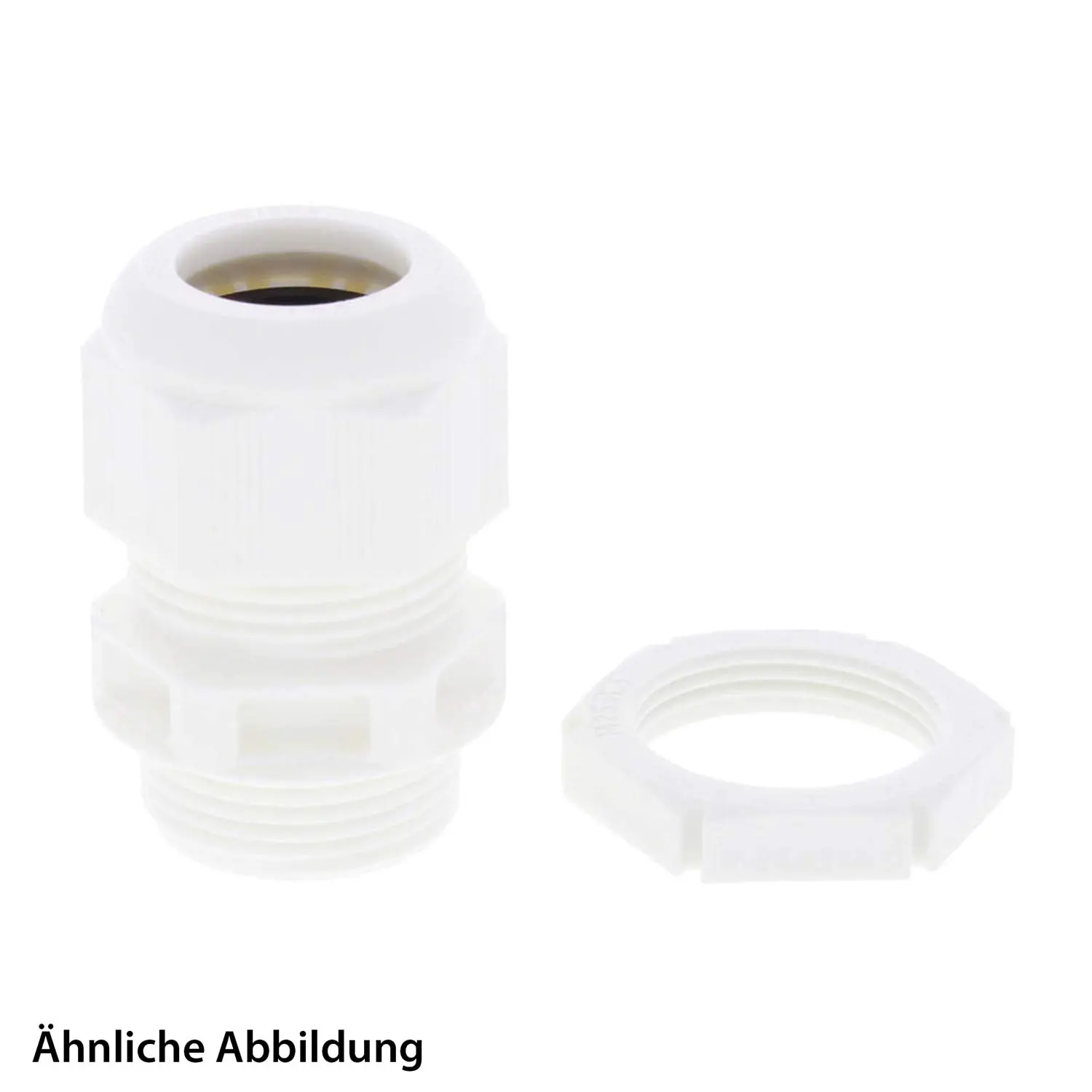Produktfoto 1 von 10100611 WISKA Verschraubung mit externer Zugentlastung M20x1,5 incl. Gegenmutter Polyamid (PA) Gewindelänge 10,0mm