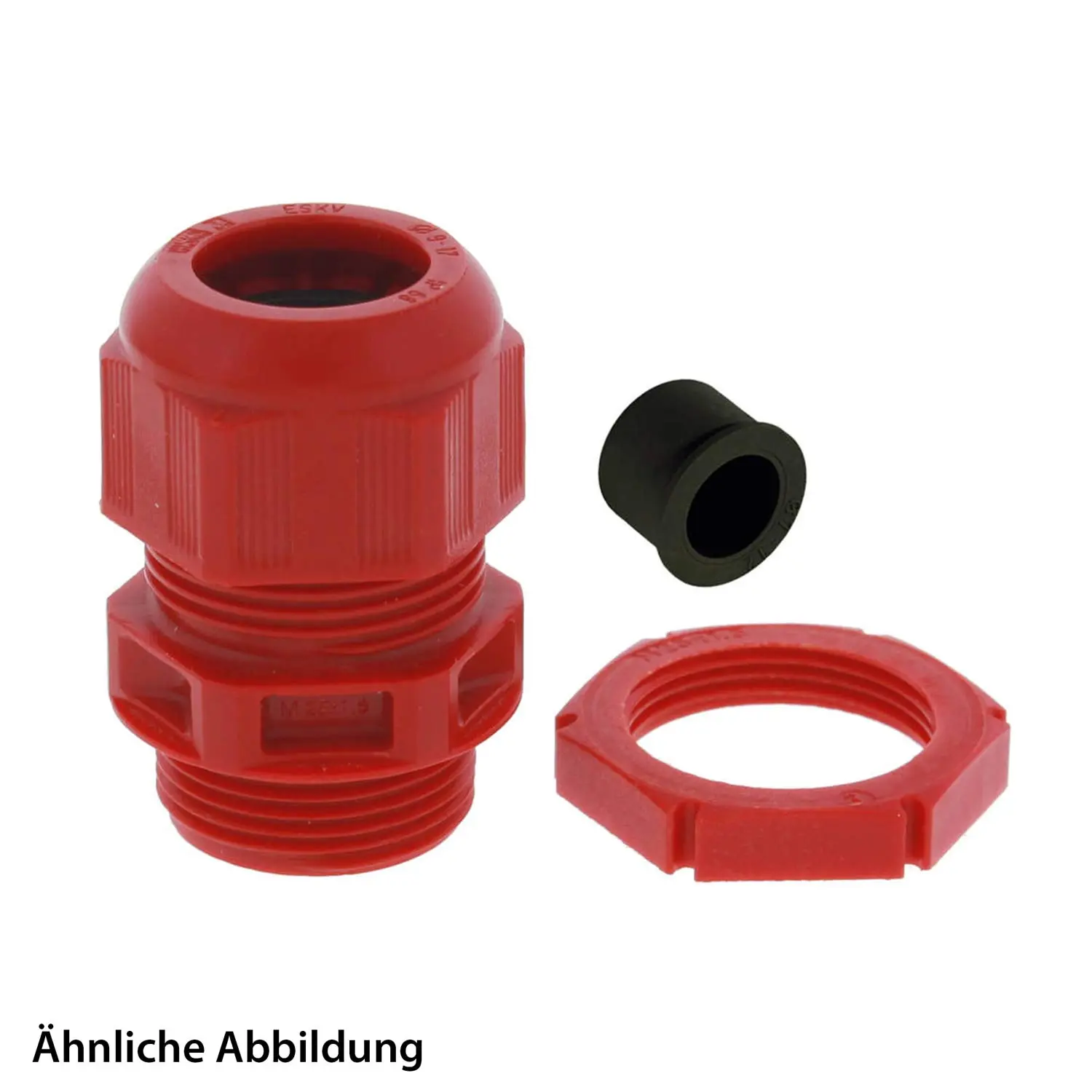 Produktfoto 1 von 10100638 WISKA Verschraubung M20x1,5 mit Reduzierung und Gegenmutter Polyamid (PA) Gewindelänge 10,0mm