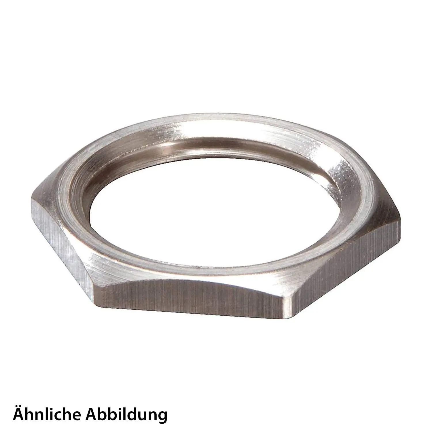 10100972 WISKA Gegenmutter 1/4 Zollx1,411 Sechskant Messing (CuZn) vernickelt Farbe silber