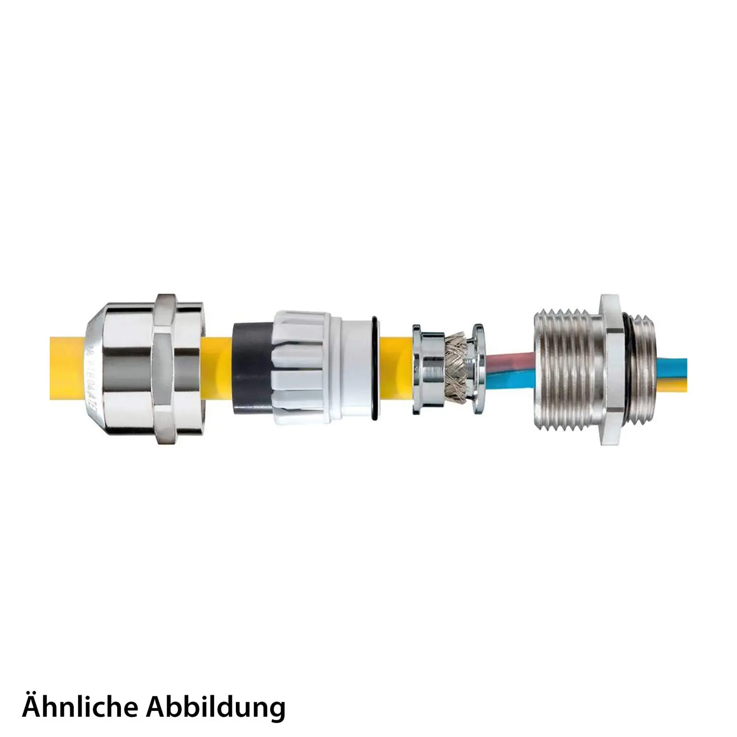 Produktfoto 1 von 10104143 WISKA ATEX-Verschraubung EMV M75x1,5 mit Erdungseinsatz inkl. O-Ring Messing (CuZn) vernickelt II2DExtbIIICDb / II2GExebIICGb / II 2G (1,2) II 2D (21,22)