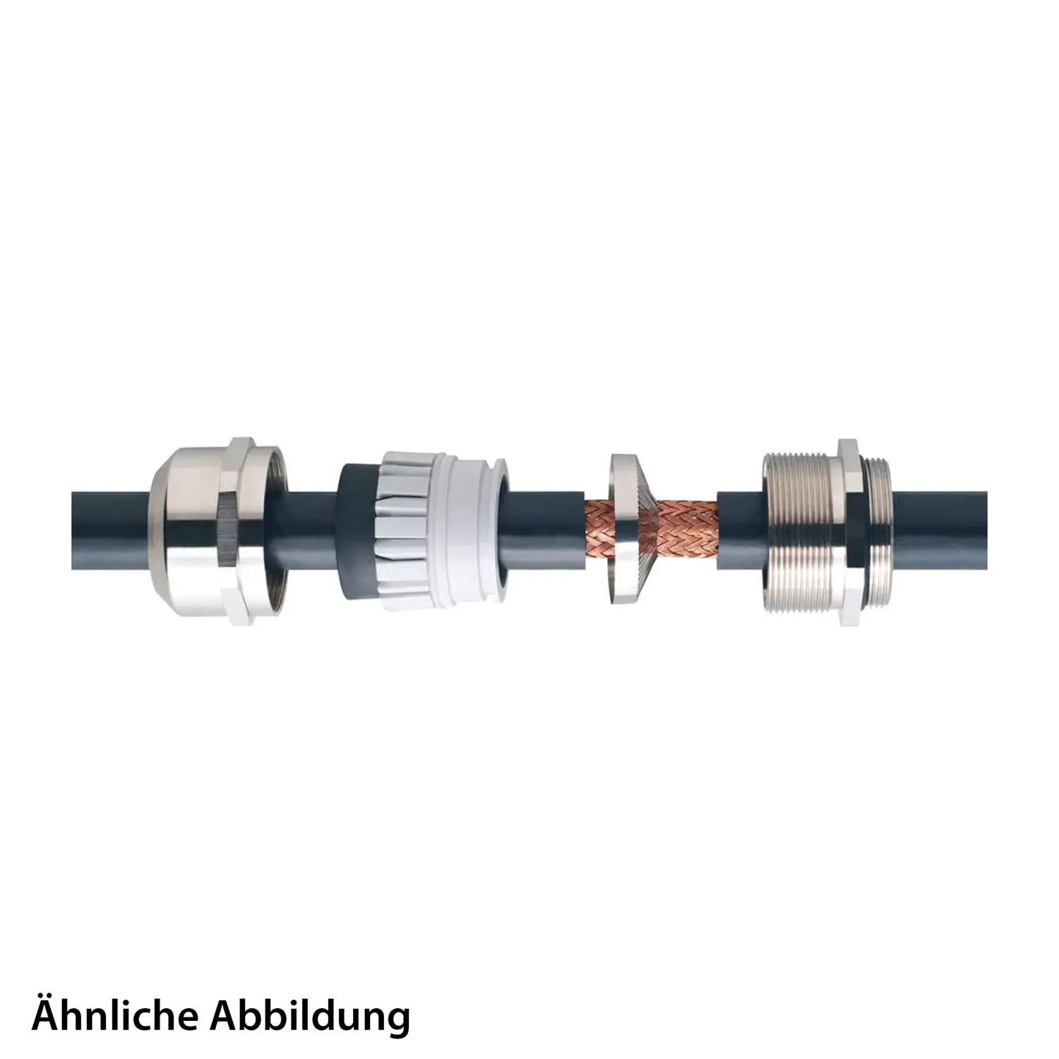 10106115 WISKA Edelstahlverschraubung EMV M63x1,5 mit Kontaktfeder inkl. O-Ring Edelstahl (1.4305) Gewindelänge 10,0mm