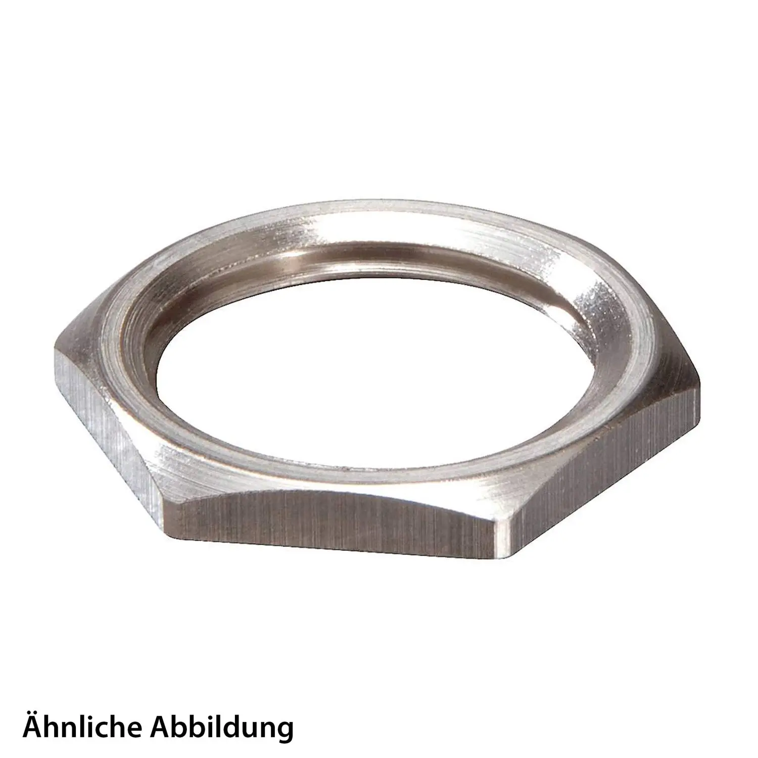 Produktfoto 1 von 10106828 WISKA Gegenmutter M8x1,25 GMS-M8 Sechskant Messing (CuZn) vernickelt Farbe silber