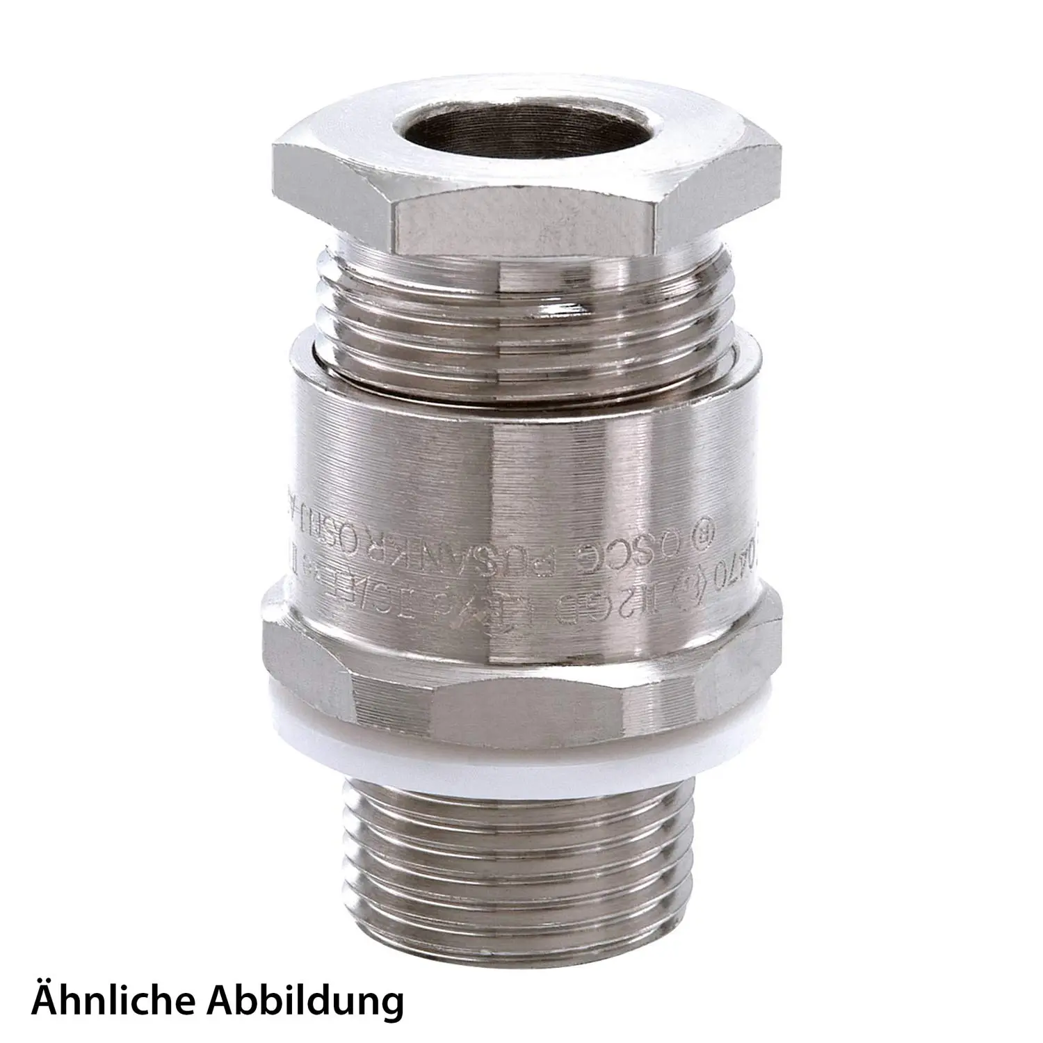 Produktfoto 1 von 50108027 WISKA ATEX-Verschraubung 1/2 Zollx1,814 mit Druckschraube Messing (CuZn) vernickelt II 2G (1,2) II 2D (21,22)