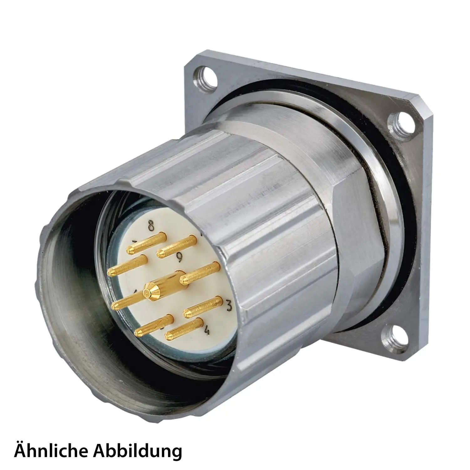 799917379K HUMMEL SET inkl. Kontakte M23 Signal Gerätesteckverbinder, Einlöteinsatz gerade Polzahl 12-pol., Stift mit Rändelmutter Hinterwand