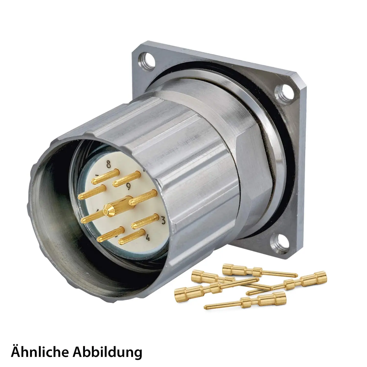 Produktfoto 1 von 799917440K HUMMEL SET inkl. Kontakte M23 Signal Gerätesteckverbinder, Crimpeinsatz gerade Polzahl 12-pol., Stift mit Rändelmutter Hinterwand