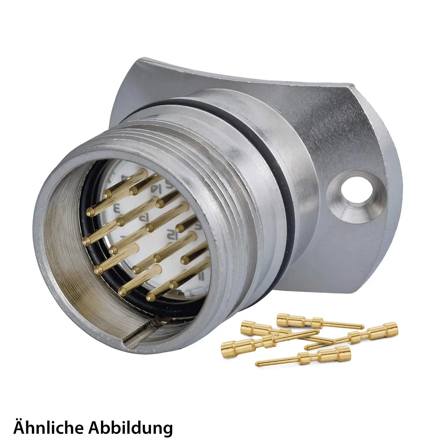 799917862K HUMMEL SET inkl. Kontakte M23 Signal Gerätesteckverbinder Radius 45mm, Crimp gerade Polzahl 9-pol. 1+8, Stift mit Vibrationsschutz D. 90mm Vorderwand