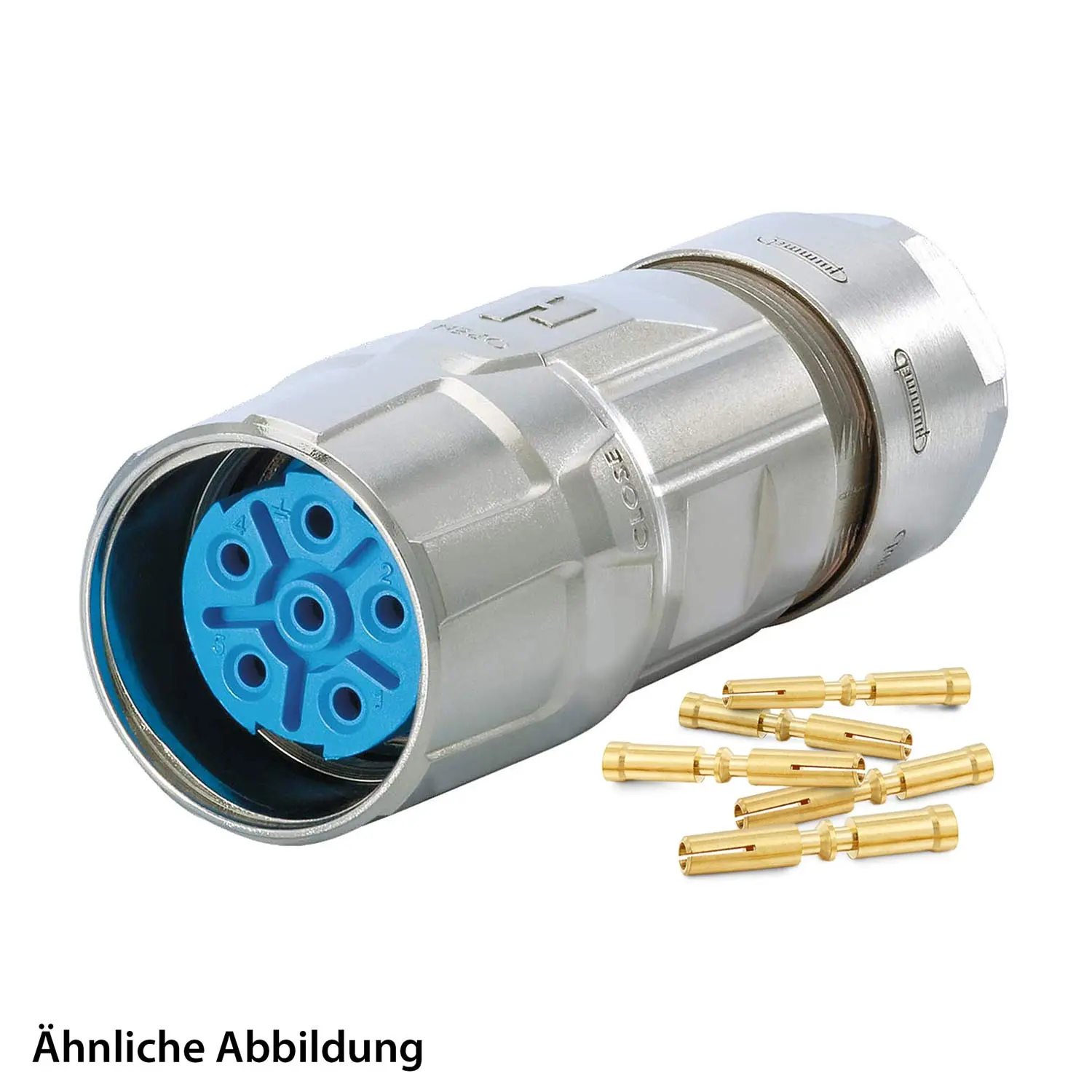 799918056K HUMMEL SET inkl. Kontakte M23 Leistung Kabelsteckverbinder, Crimpeinsatz gerade Polzahl 3+5+PE, Buchse Klemmbereich 7,0mm - 12,0mm