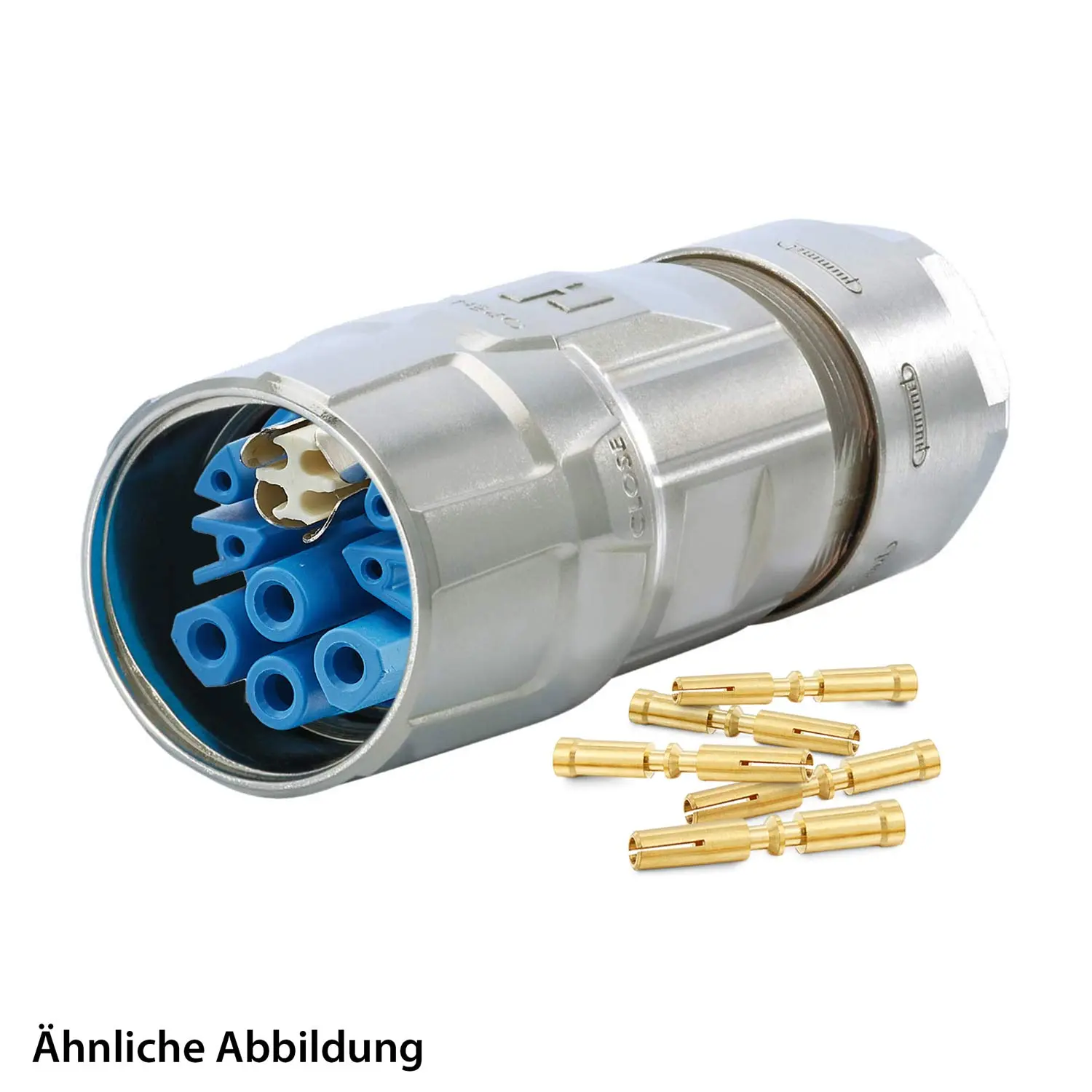 799918073K HUMMEL SET inkl. Kontakte M23 Hybrid Kabelsteckverbinder, Crimpeinsatz gerade Polzahl 3+4+4+PE, Buchse Klemmbereich 7,0mm - 12,0mm