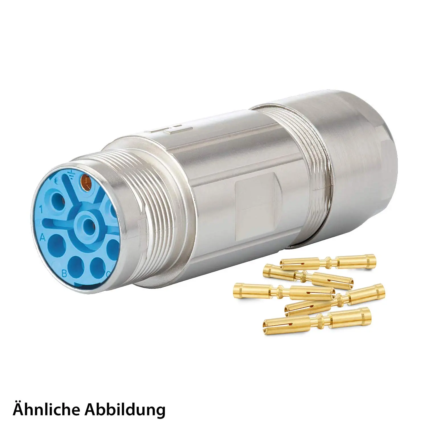 799918128K HUMMEL SET inkl. Kontakte M23 Leistung Kupplungssteckverbinder, Crimpeinsatz gerade Polzahl 3+4+PE, Buchse Klemmbereich 7,0mm - 12,0mm