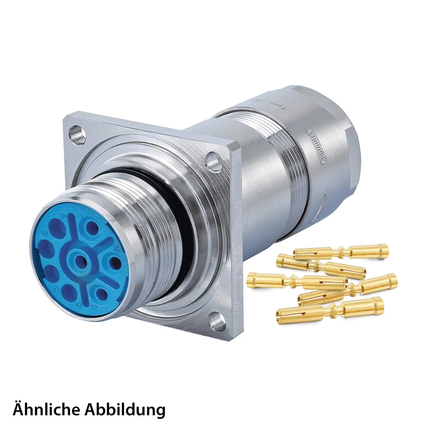 Produktfoto 1 von 799918246K HUMMEL SET inkl. Kontakte M23 Leistung Wanddurchführung Kupplung, Crimpein. gerade Polzahl 3+4+PE, Buchse Vorder- oder Hinterwand, Klemmbereich 11,0mm - 17,0mm