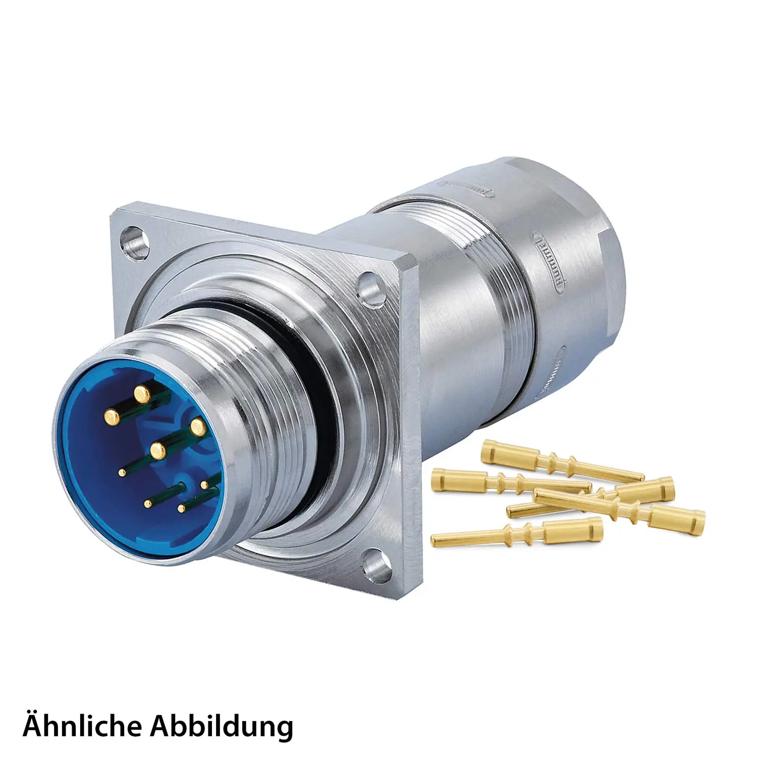 Produktfoto 1 von 799918241K HUMMEL SET inkl. Kontakte M23 Leistung Wanddurchführung Kupplung, Crimpein. gerade Polzahl 3+4+PE, Stift Vorder- oder Hinterwand, Klemmbereich 11,0mm - 17,0mm