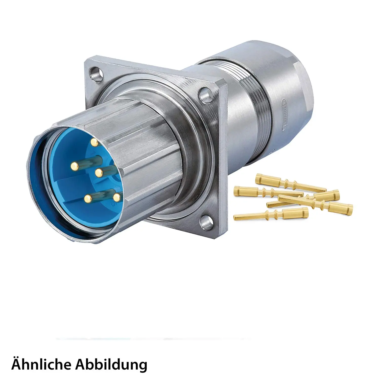 799918345K HUMMEL SET inkl. Kontakte M23 Leistung Wanddurchführung, Crimpeinsatz gerade Polzahl 10-pol., Stift Vorder- oder Hinterwand, Klemmbereich 11,0mm - 17,0mm
