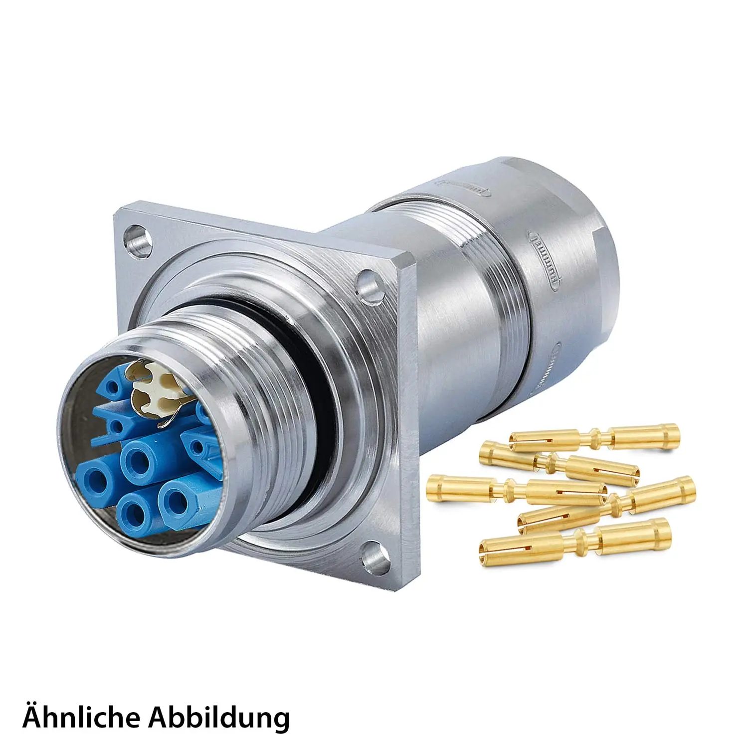 Produktfoto 1 von 799918233K HUMMEL SET inkl. Kontakte M23 Hybrid Wanddurchführung Kupplung, Crimpein. gerade Polzahl 3+4+4+PE, Buchse Vorder- oder Hinterwand, Klemmbereich 7,0mm - 12,0mm