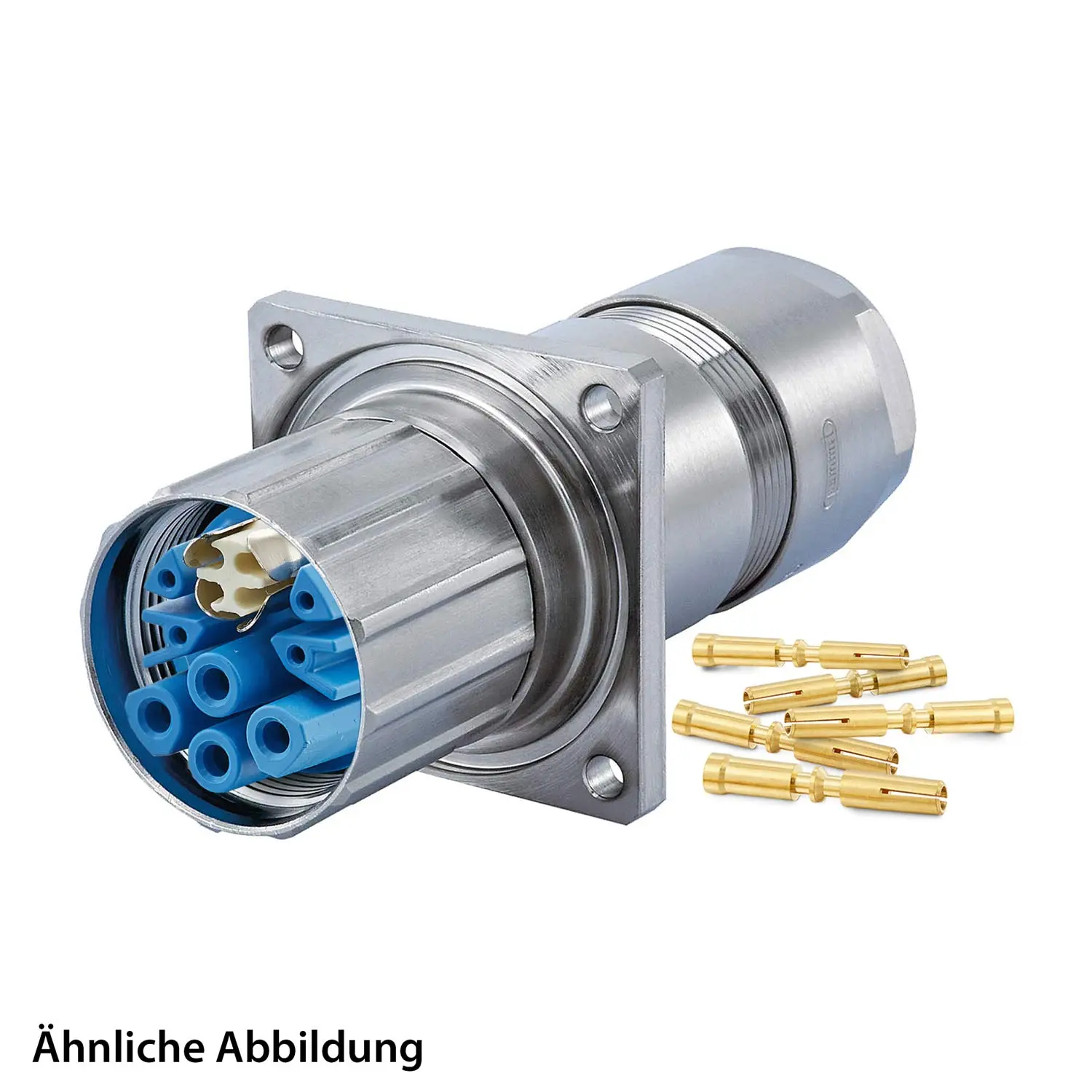 Produktfoto 1 von 799918355K HUMMEL SET inkl. Kontakte M23 Hybrid Wanddurchführung, Crimpeinsatz gerade Polzahl 3+4+4+PE, Buchse Vorder- oder Hinterwand, Klemmbereich 11,0mm - 17,0mm