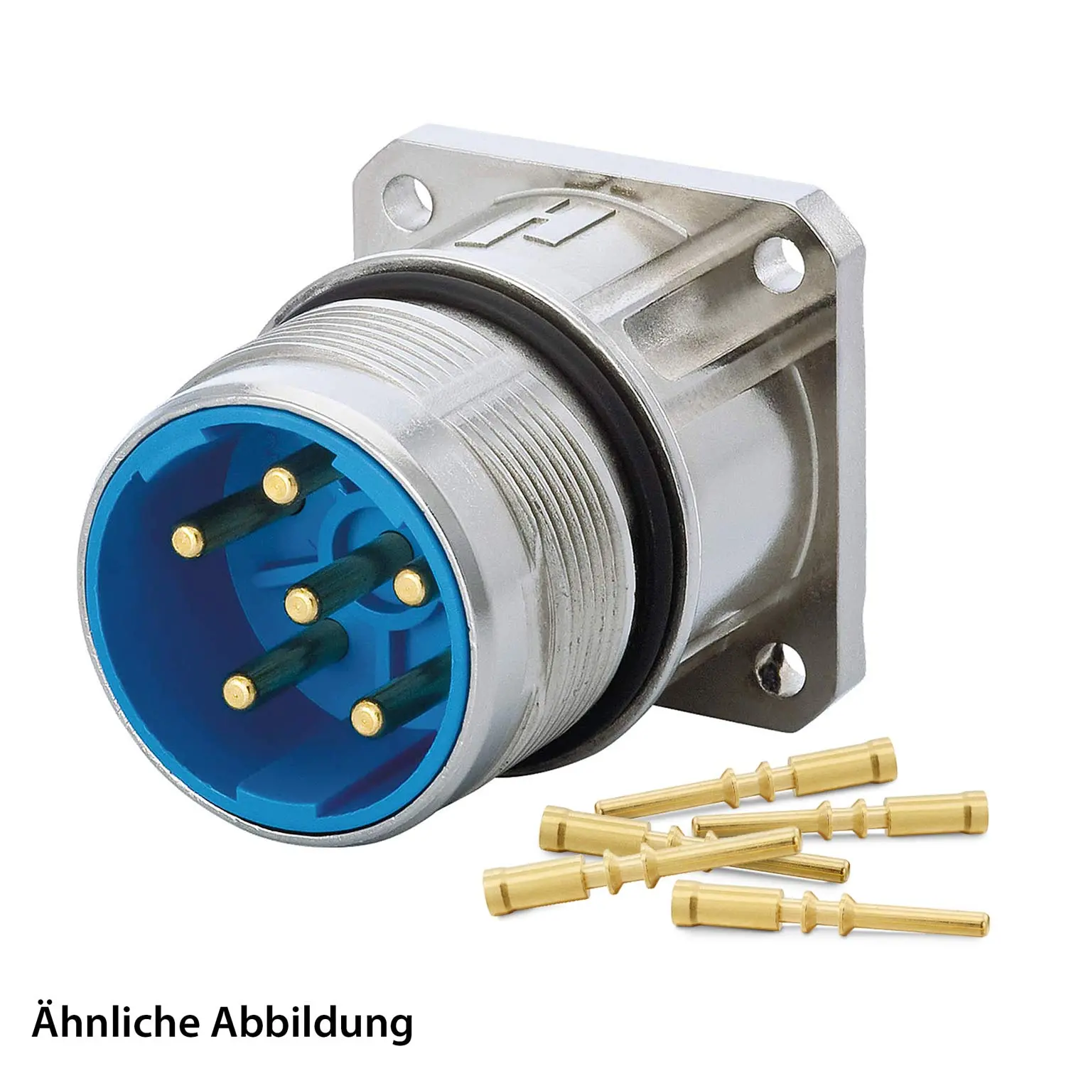 Produktfoto 1 von 799918657K HUMMEL SET inkl. Kontakte M23 Leistung Gerätesteckverbinder, Crimpeinsatz gerade Polzahl 3+5+PE, Stift Vorderwand