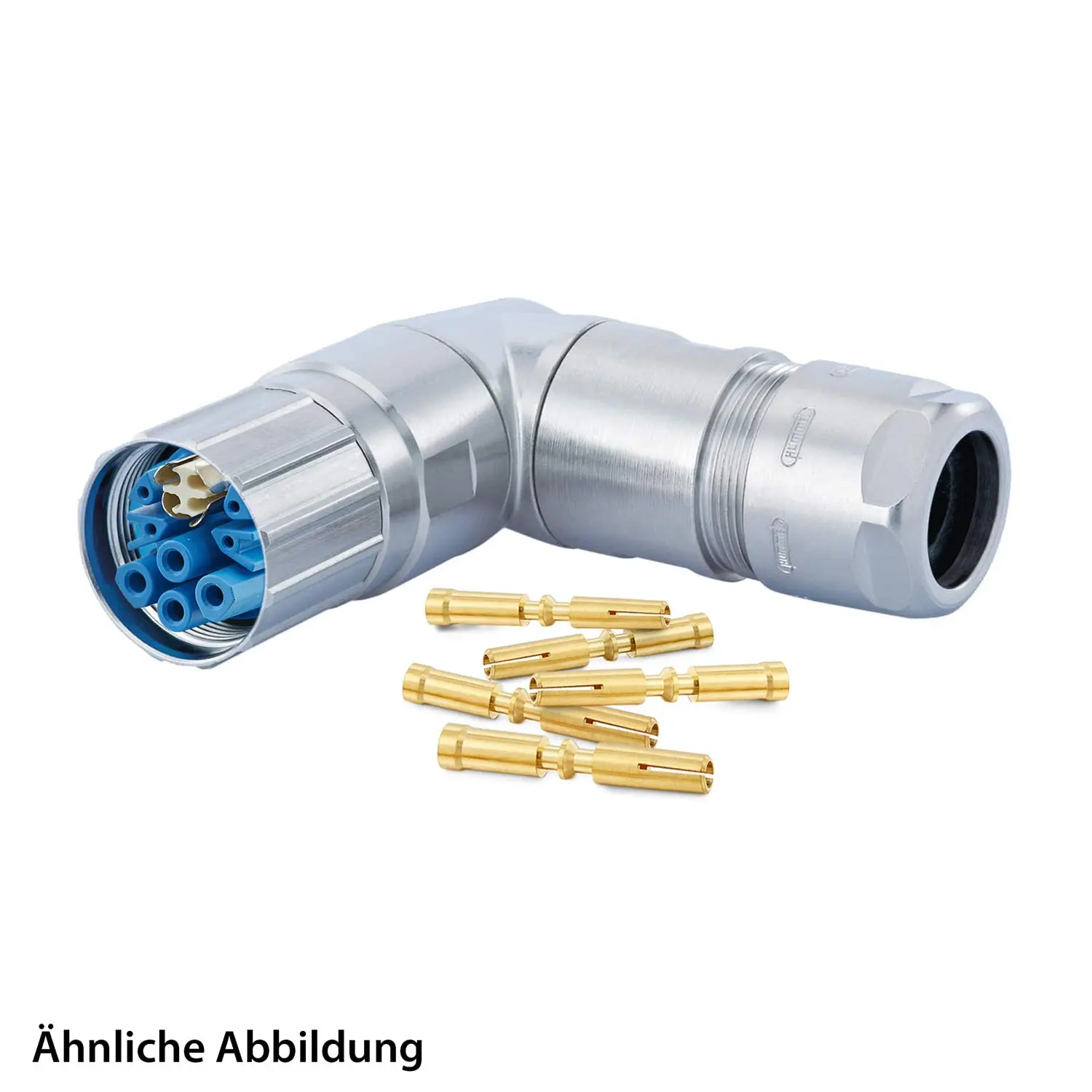 Produktfoto 1 von 799918513K HUMMEL SET inkl. Kontakte M23 Hybrid Kabelsteckverbinder, Crimpeinsatz gewinkelt Polzahl 3+4+4+PE, Buchse drehbar Klemmbereich 11,0mm - 17,0mm