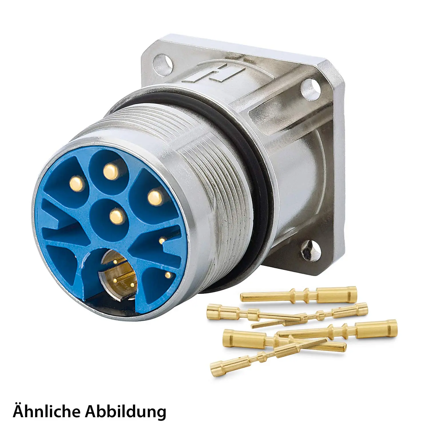 Produktfoto 1 von 799918591K HUMMEL SET inkl. Kontakte M23 Hybrid Gerätesteckverbinder, Crimpeinsatz gerade Polzahl 3+4+4+PE, Stift Vorderwand