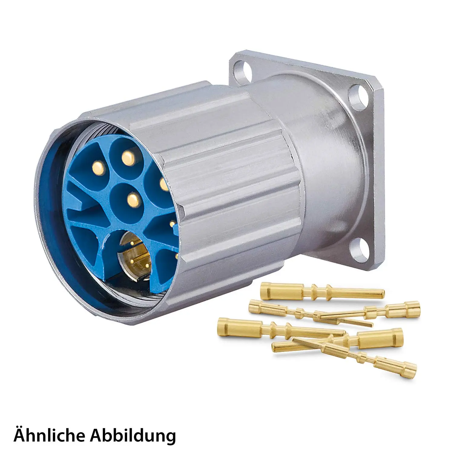 Produktfoto 1 von 799918710K HUMMEL SET inkl. Kontakte M23 Hybrid Gerätesteckverbinder, Crimpeinsatz gerade Polzahl 3+4+4+PE, Stift mit Rändelmutter Vorderwand