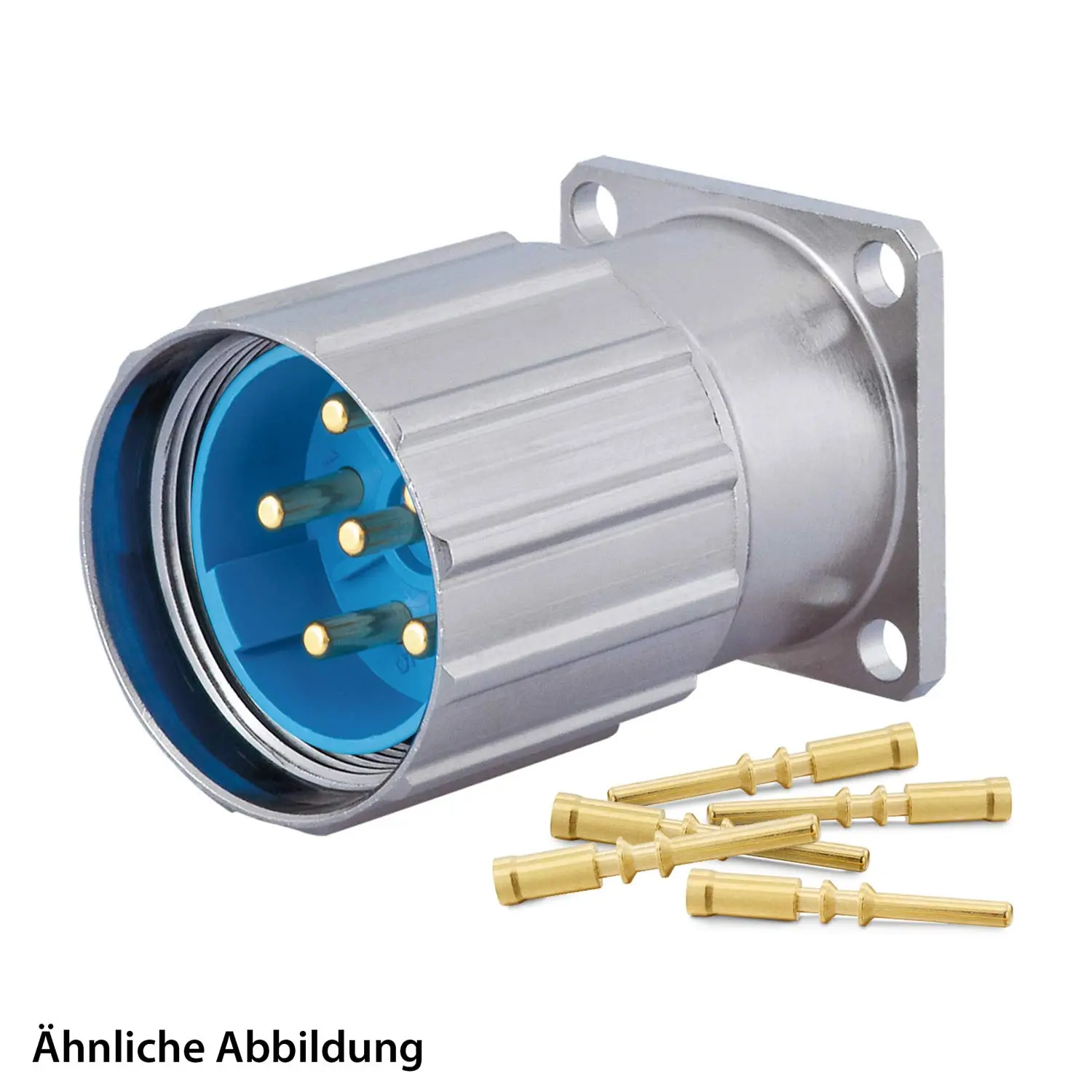 Produktfoto 1 von 799918697K HUMMEL SET inkl. Kontakte M23 Leistung Gerätesteckverbinder, Crimpeinsatz gerade Polzahl 3+5+PE, Stift mit Rändelmutter Vorderwand