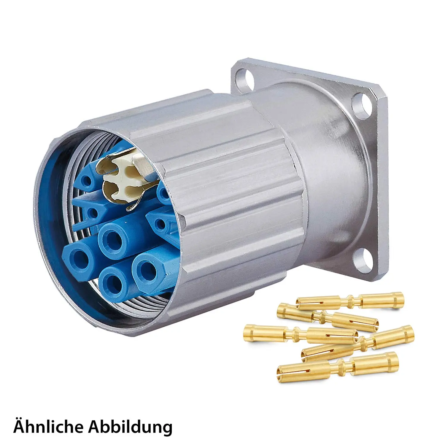Produktfoto 1 von 799918716K HUMMEL SET inkl. Kontakte M23 Hybrid Gerätesteckverbinder, Crimpeinsatz gerade Polzahl 3+4+4+PE, Buchse mit Rändelmutter Vorderwand