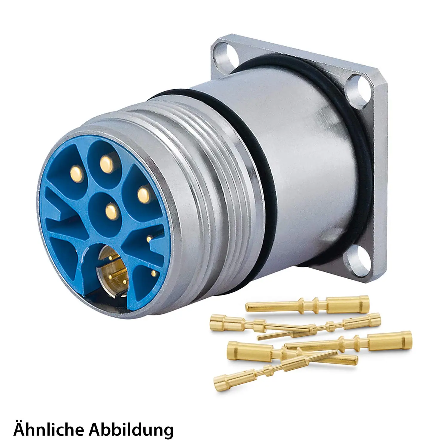 Produktfoto 1 von 799918792K HUMMEL SET inkl. Kontakte M23 Hybrid Gerätesteckverbinder, Crimpeinsatz gerade Polzahl 3+4+4+PE, Stift mit Vibrationsschutz Hinterwand