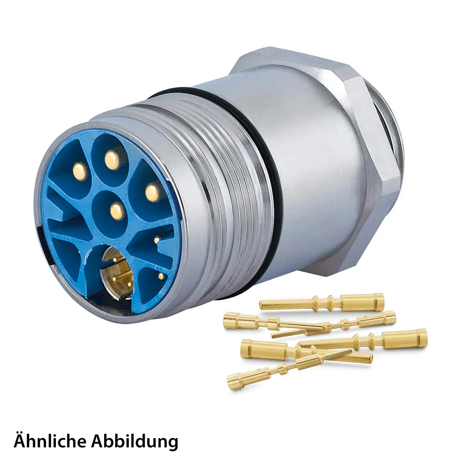 Produktfoto 1 von 799918832K HUMMEL SET inkl. Kontakte M23 Hybrid Gerätesteckverbinder, Crimpeinsatz gerade Polzahl 3+4+4+PE, Stift Vorderwand