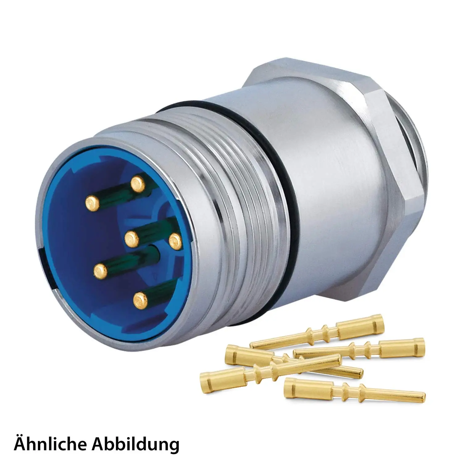 799918849K HUMMEL SET inkl. Kontakte M23 Leistung Gerätesteckverbinder, Crimpeinsatz gerade Polzahl 3+5+PE, Stift Vorderwand