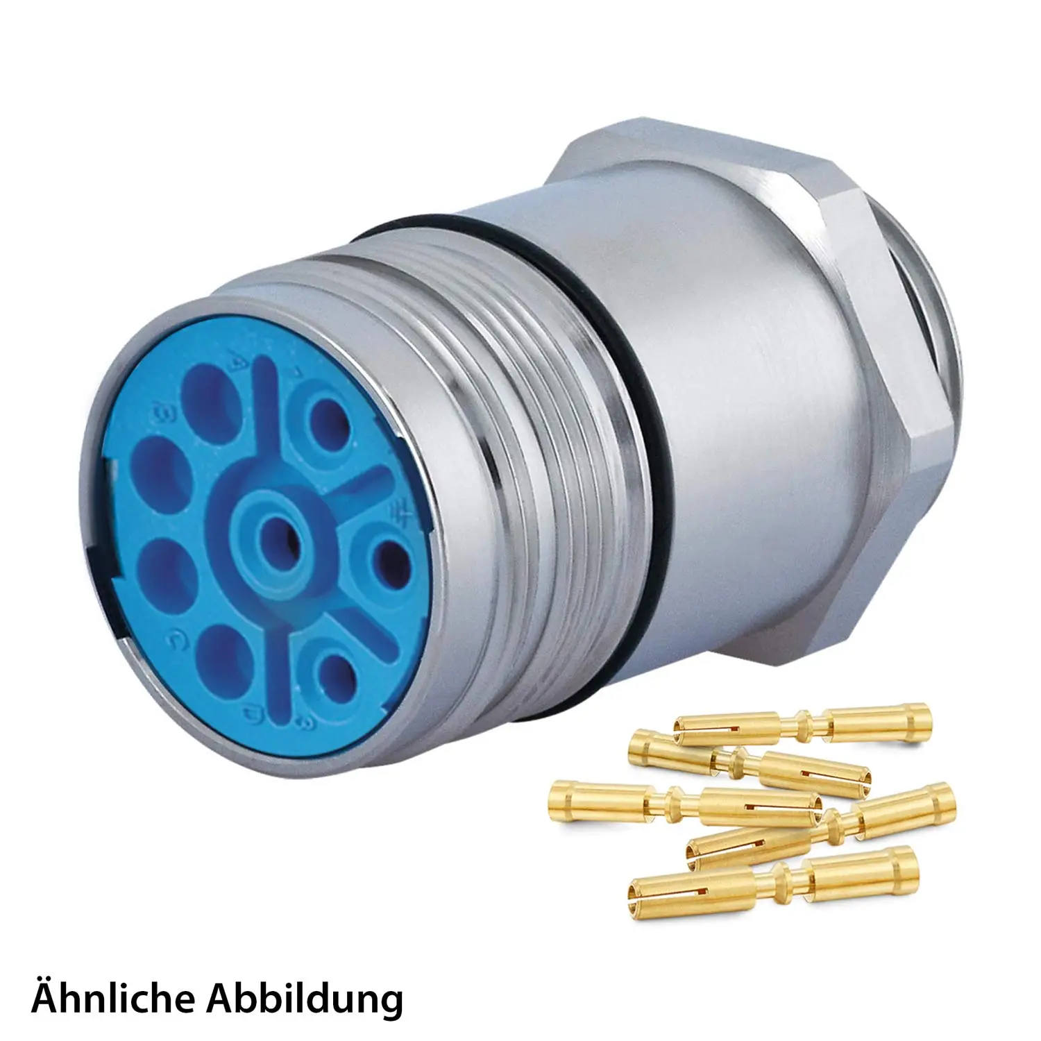 799918806K HUMMEL SET inkl. Kontakte M23 Leistung Gerätesteckverbinder, Crimpeinsatz gerade Polzahl 3+4+PE, Buchse Vorderwand