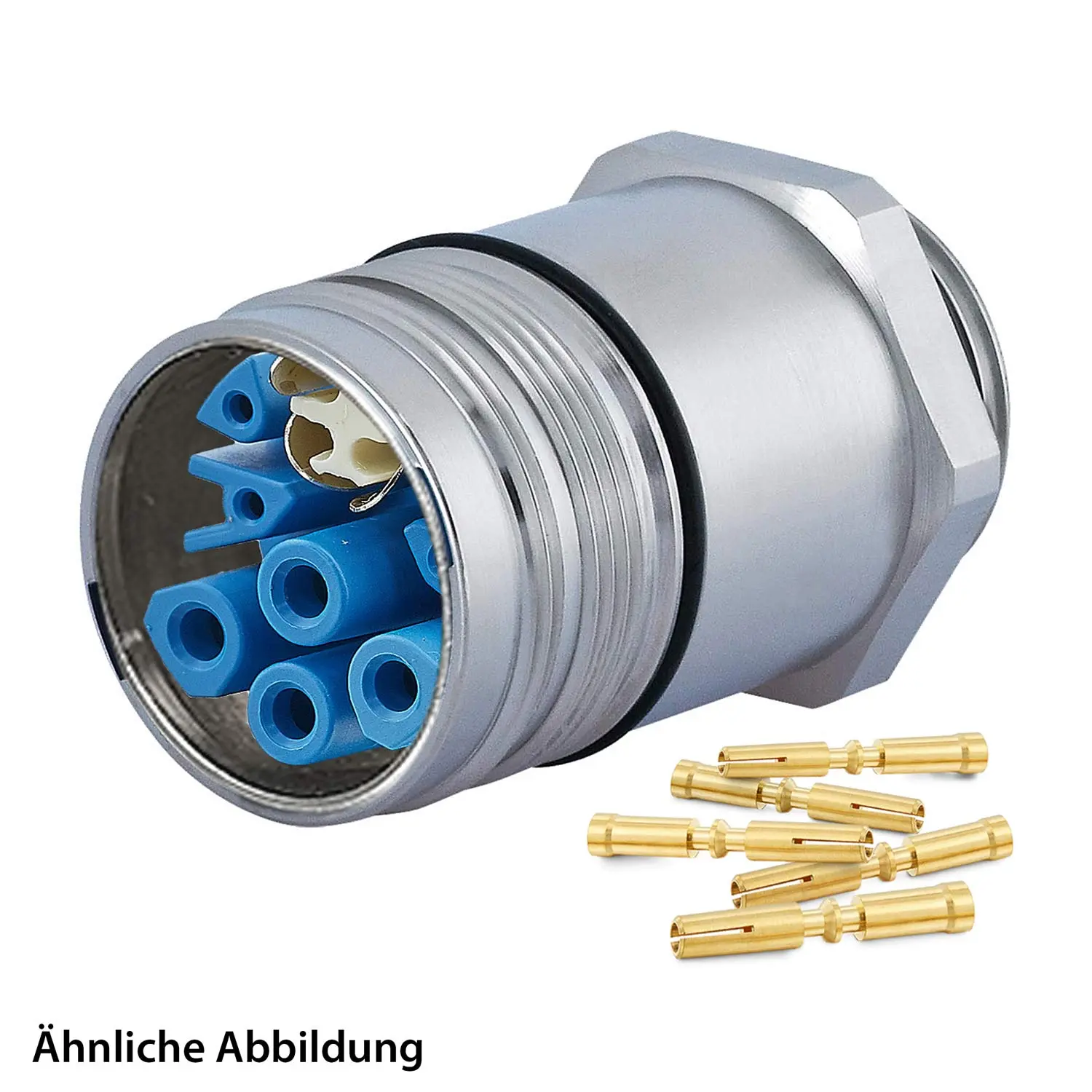 799918875K HUMMEL SET inkl. Kontakte M23 Hybrid Gerätesteckverbinder, Crimpeinsatz gerade Polzahl 3+4+4+PE, Buchse Vorderwand