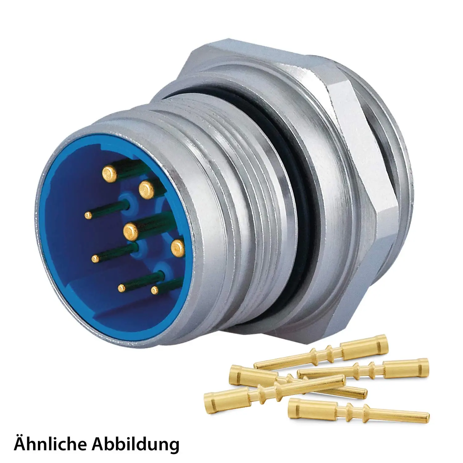 799918877K HUMMEL SET inkl. Kontakte M23 Leistung Gerätesteckverbinder, Crimpeinsatz gerade Polzahl 5+PE, Stift Vorderwand