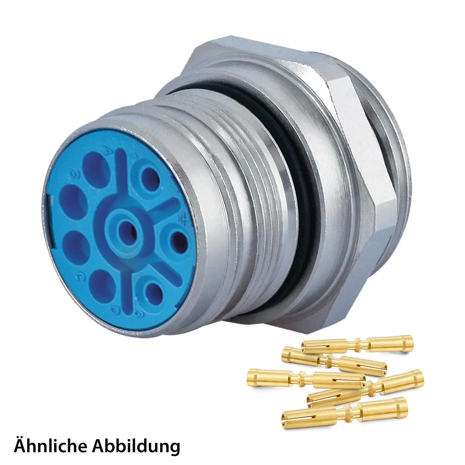 799918893K HUMMEL SET inkl. Kontakte M23 Leistung Gerätesteckverbinder, Crimpeinsatz gerade Polzahl 3+5+PE, Buchse Vorderwand
