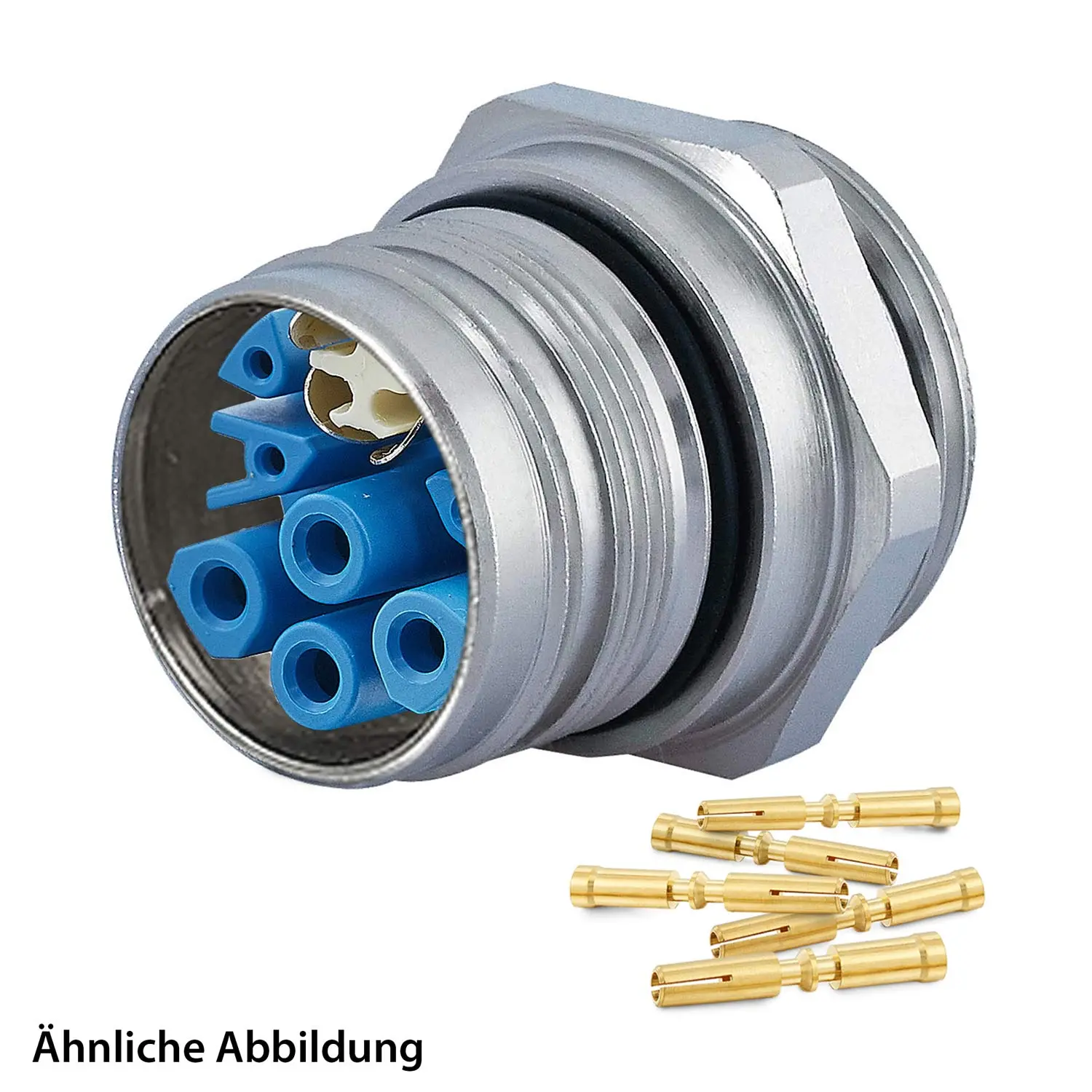 Produktfoto 1 von 799918914K HUMMEL SET inkl. Kontakte M23 Hybrid Gerätesteckverbinder, Crimpeinsatz gerade Polzahl 3+4+4+PE, Buchse Vorderwand