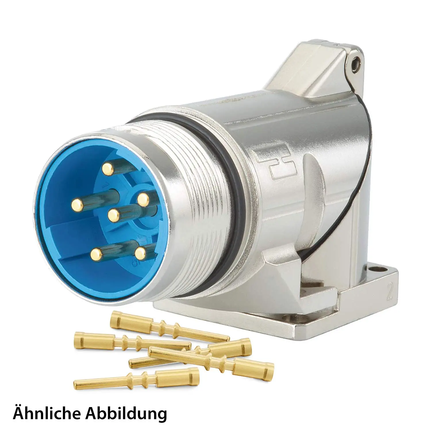 Produktfoto 1 von 799918980K HUMMEL SET inkl. Kontakte M23 Leistung Gerätesteckverbinder, Crimpeinsatz gewinkelt Polzahl 3+5+PE, Stift Vorderwand