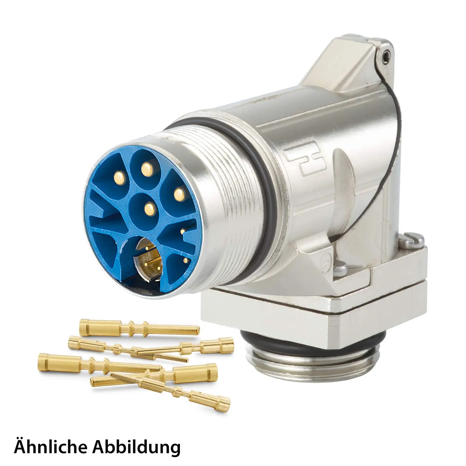 Produktfoto 1 von 799919032K HUMMEL SET inkl. Kontakte M23 Hybrid Gerätesteckverbinder, Crimpeinsatz gewinkelt Polzahl 3+4+4+PE, Stift drehbar um 335 Grad Vorderwand