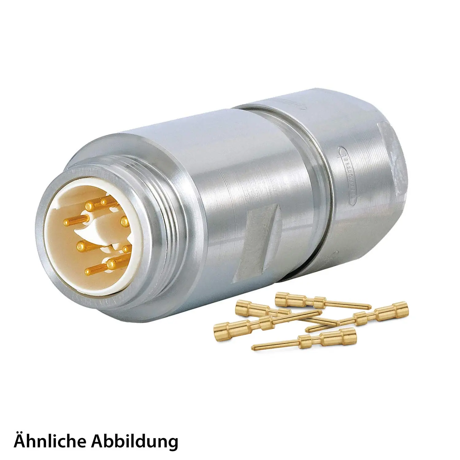 Produktfoto 1 von 799919265K HUMMEL SET inkl. Kontakte M16 INOX Kupplungssteckverbinder, Crimp gerade Polzahl 6+PE, Stift Kabelabgang gerade, Klemmbereich 5,0mm - 9,0mm