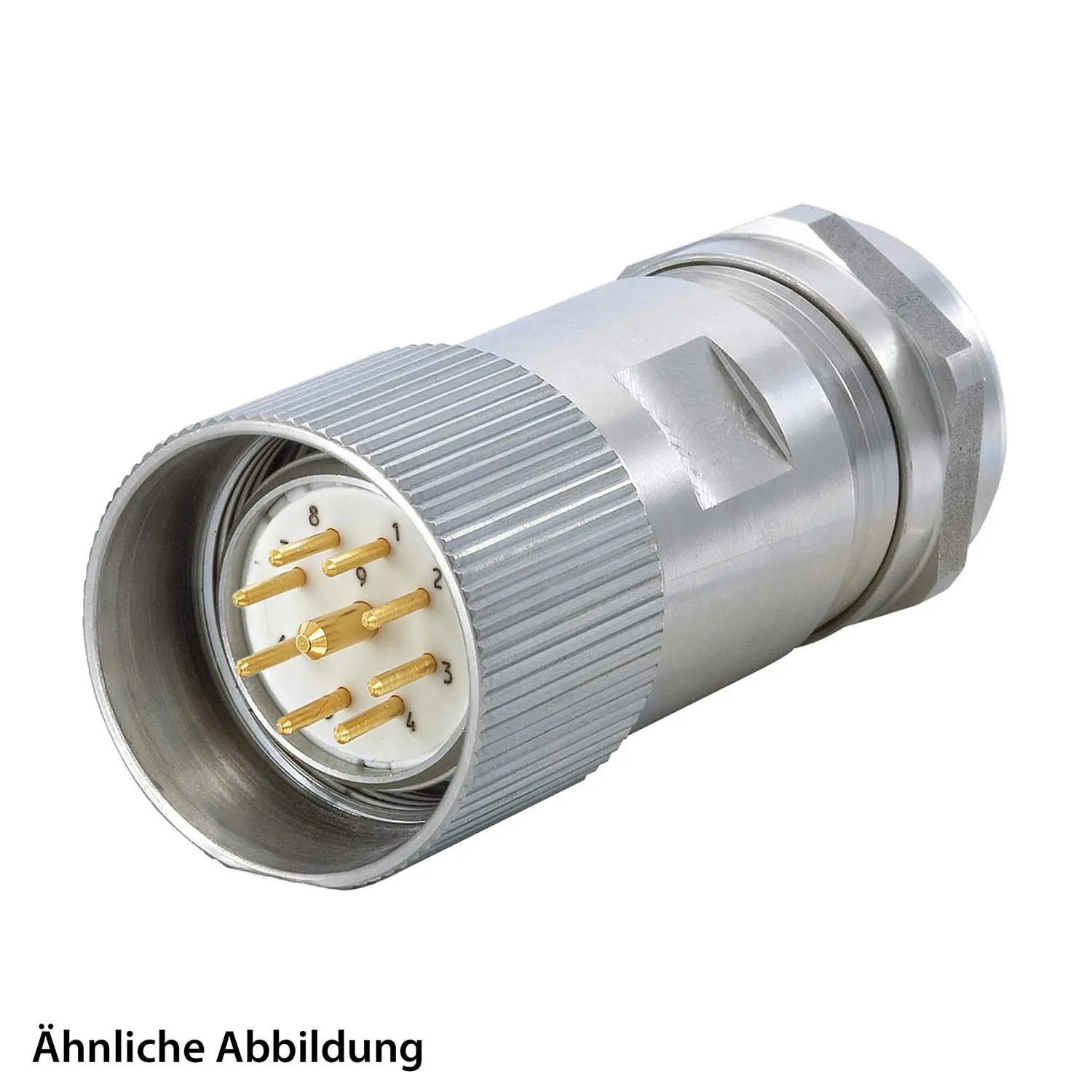 799919881K HUMMEL SET inkl. Kontakte M23 Signal INOX Kabelsteckverbinder EMV Löteinsatz gerade Polzahl 9-pol. 1+8, Stift Kabelabgang gerade, Klemmbereich 7,0mm - 12,0mm