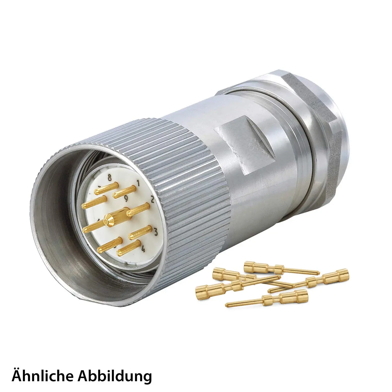 799920052K HUMMEL SET inkl. Kontakte M23 Signal INOX Kabelsteckverbinder EMV, Crimpein. gerade Polzahl 17-pol., Stift Kabelabgang gerade, Klemmbereich 10,0mm - 14,0mm