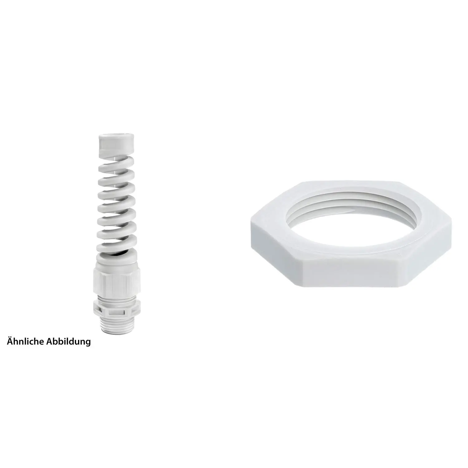 Produktfoto 1 von 59912058K WISKA Verschraubung mit Biegeschutz und Gegenmutter M25x1,5 Polyamid (PA) Gewindelänge 10,0mm