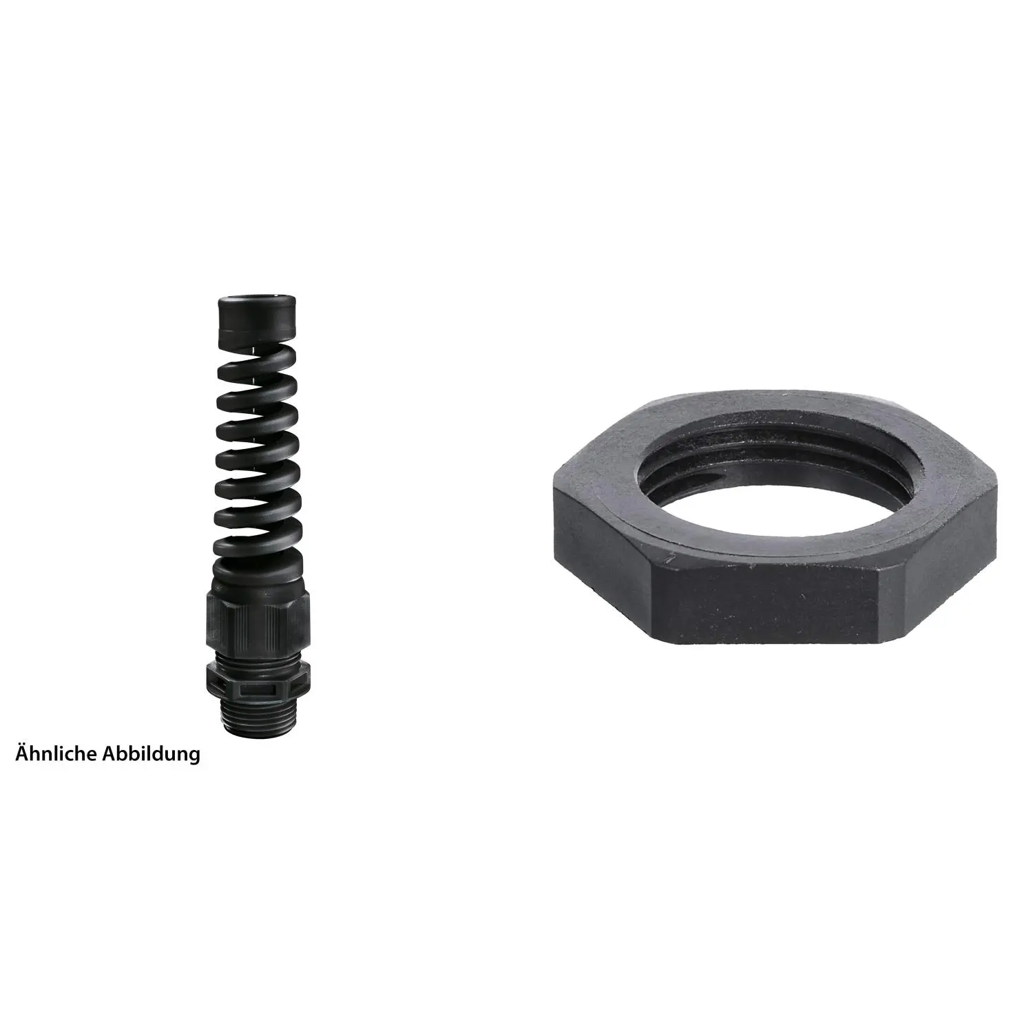 Produktfoto 1 von 59912052K WISKA Verschraubung mit Biegeschutz und Gegenmutter M20x1,5 Polyamid (PA) Gewindelänge 10,0mm