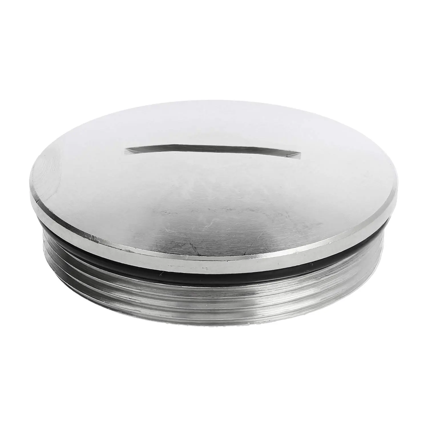 Produktfoto 1 von 10065382 WISKA Blindstopfen PG36x1,588 rund mit Schlitz inkl. O-Ring Messing (CuZn) vernickelt Gewindelänge 9,0mm