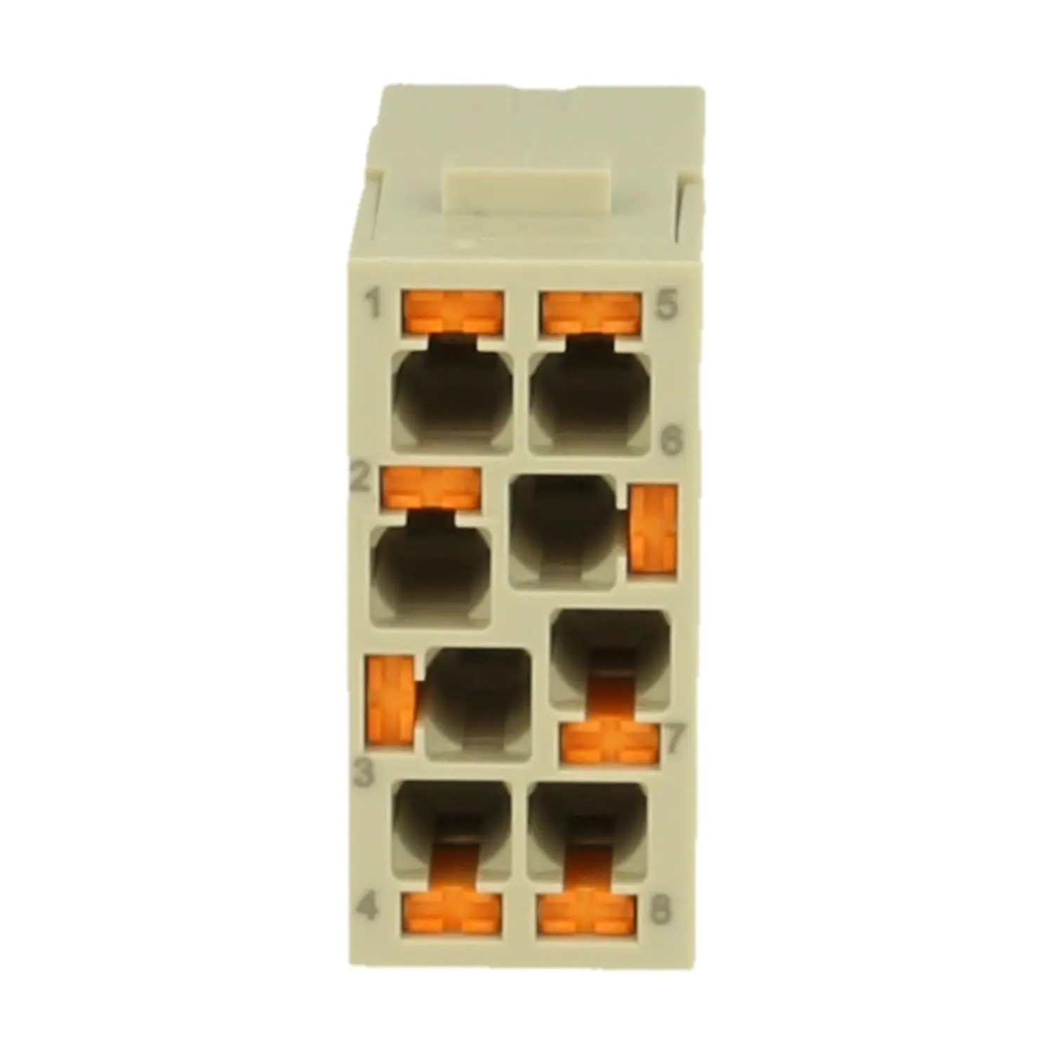 Produktfoto 1 von Han EE Modul Stifteinsatz (M) Push-In-Anschluss, 8-polig 400V, 16A