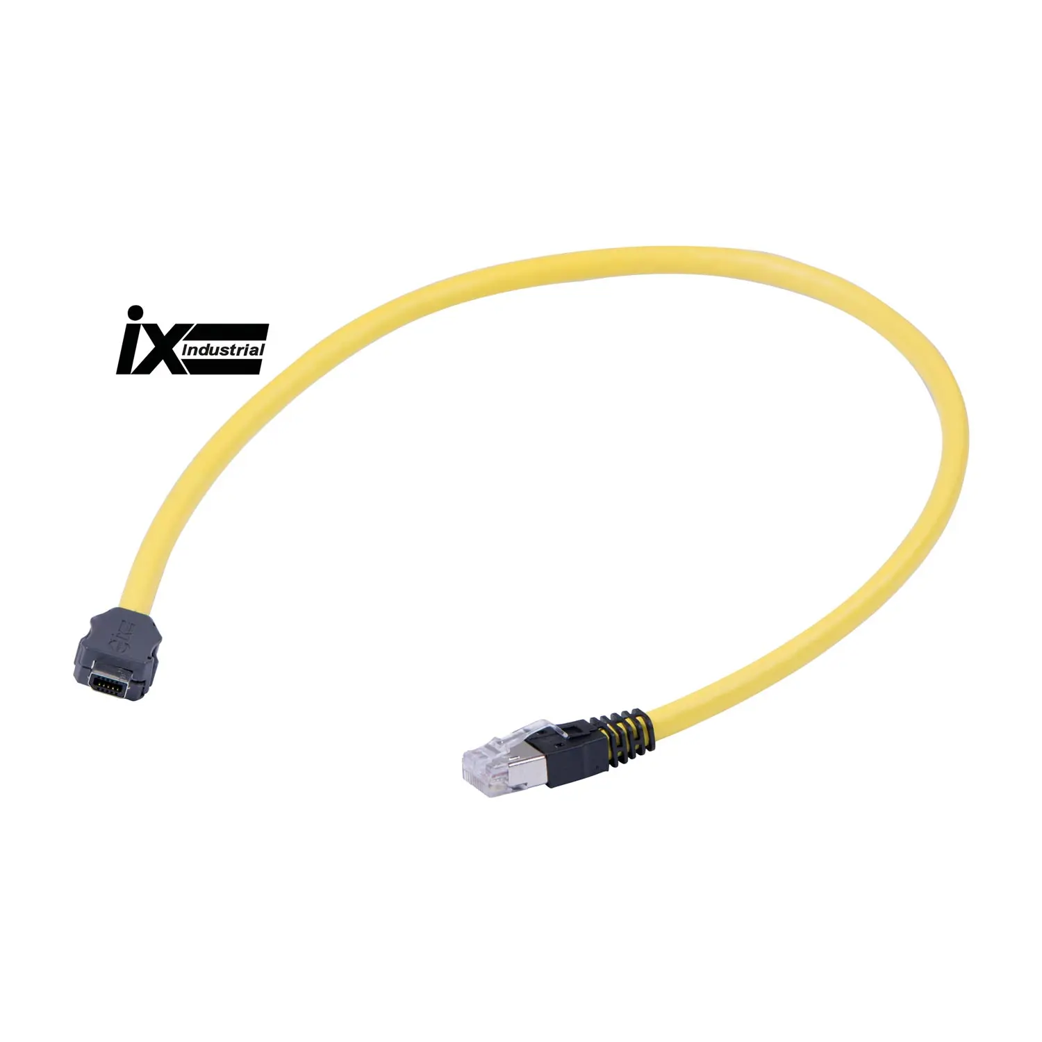 Produktfoto 1 von 33480606830150 HARTING ix Industrial Typ-A, Ethernet Verkabelung Cat. 6A mit 1/1 Verdrahtung 10 / 10-polig gerade, 4x2xAWG28/7 Bauform Seite 1 ix Industrial Typ A IP20