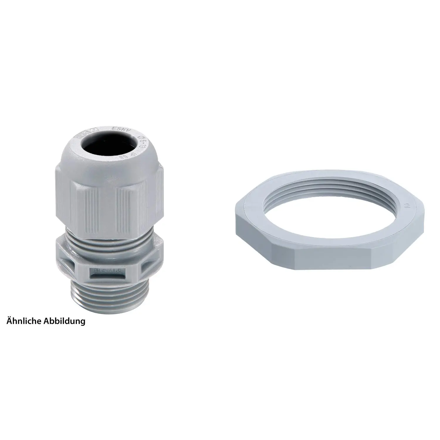 Produktfoto 1 von 59912005K WISKA Verschraubung niedrige Temperatur mit Gegenmutter M40x1,5 lang Polyamid (PA) Gewindelänge 18,0mm