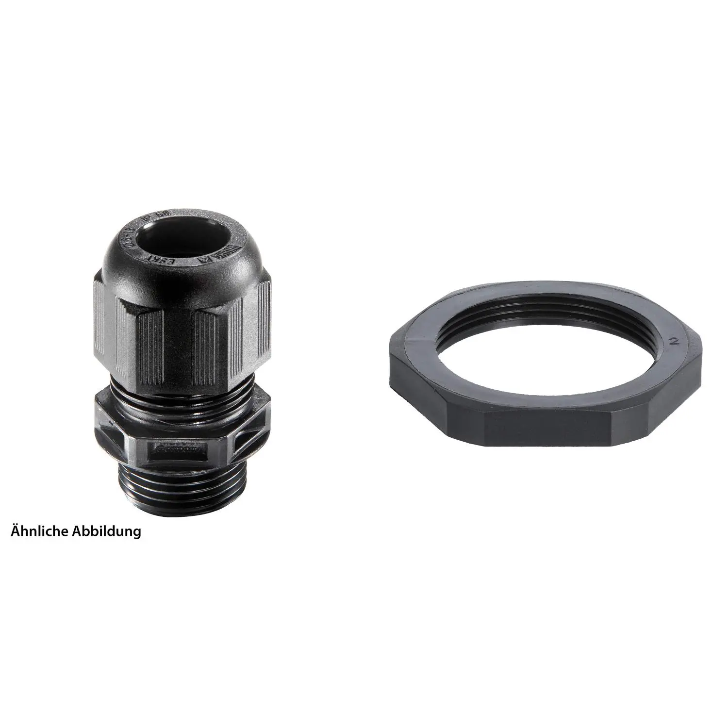 Produktfoto 1 von 59912007K WISKA Verschraubung niedrige Temperatur mit Gegenmutter M40x1,5 lang Polyamid (PA) Gewindelänge 18,0mm